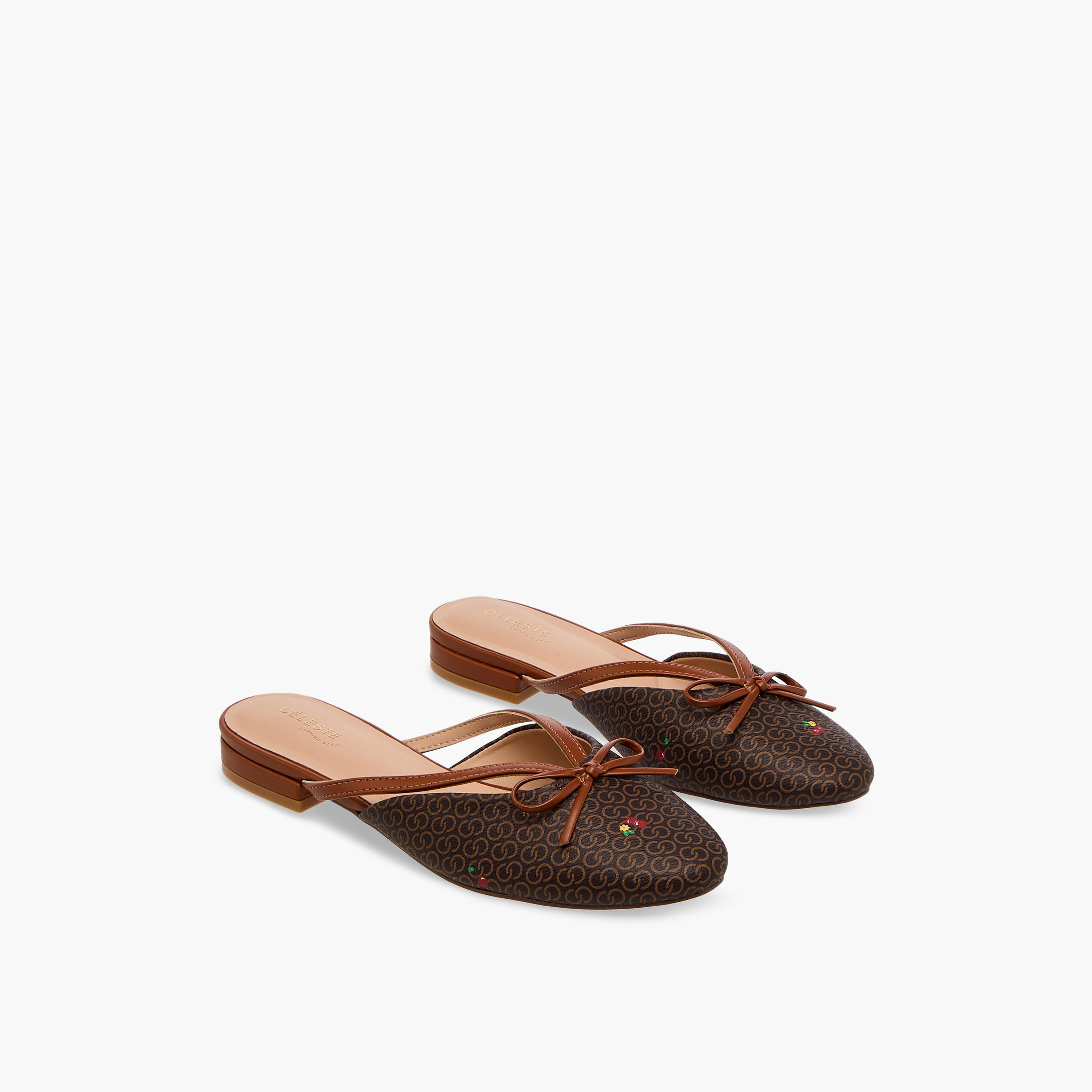 حذاء مول بطبعات مونوجرام للنساء من سيليست-women-shoes-flats-mules-image-1