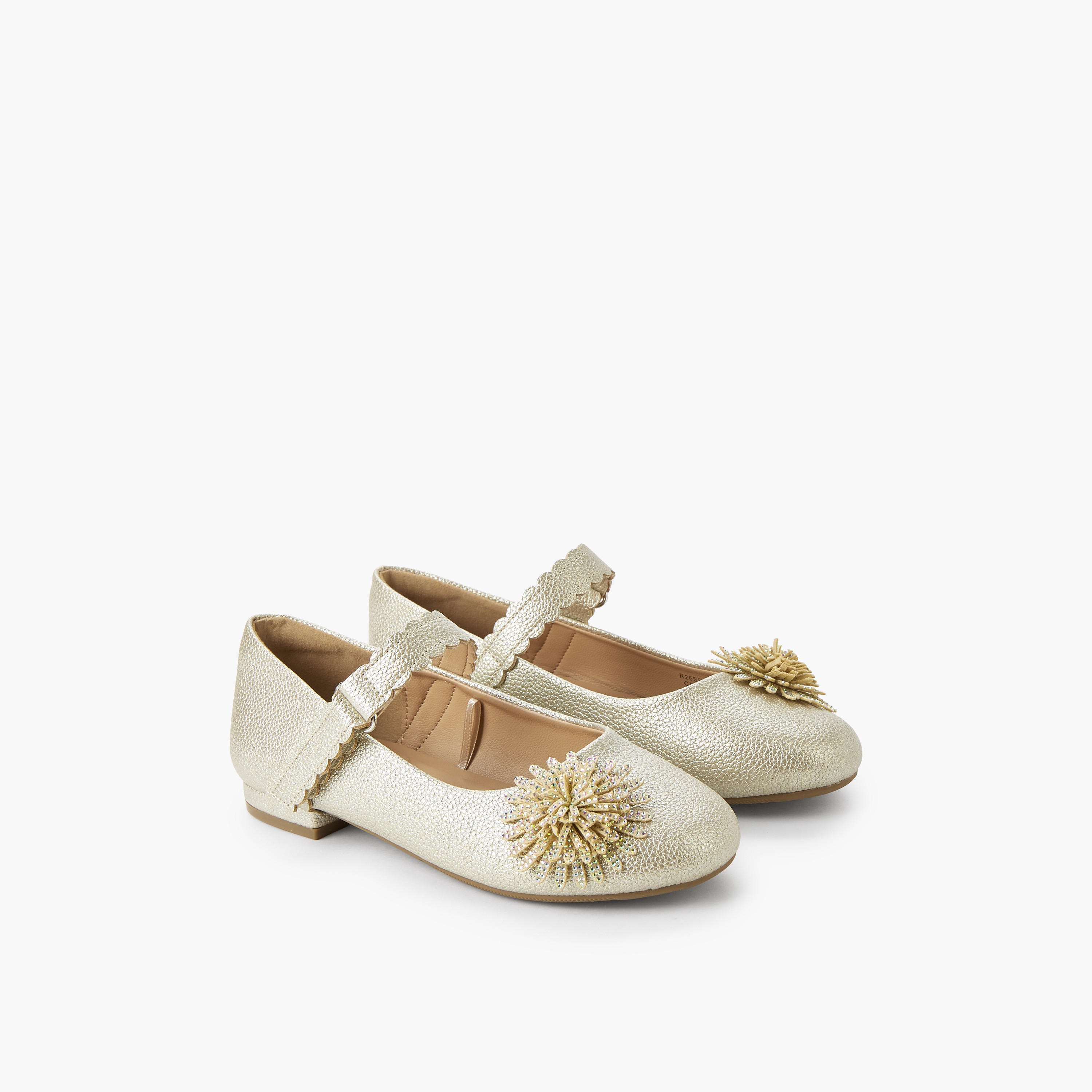 حذاء باليرينا بشريط إغلاق لاصق للبنات من سيليست-girls-shoes-maryjanes-image-1
