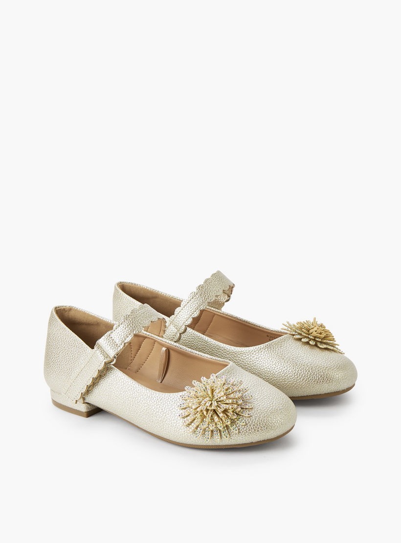 حذاء باليرينا بشريط إغلاق لاصق للبنات من سيليست-girls-shoes-maryjanes-image-1
