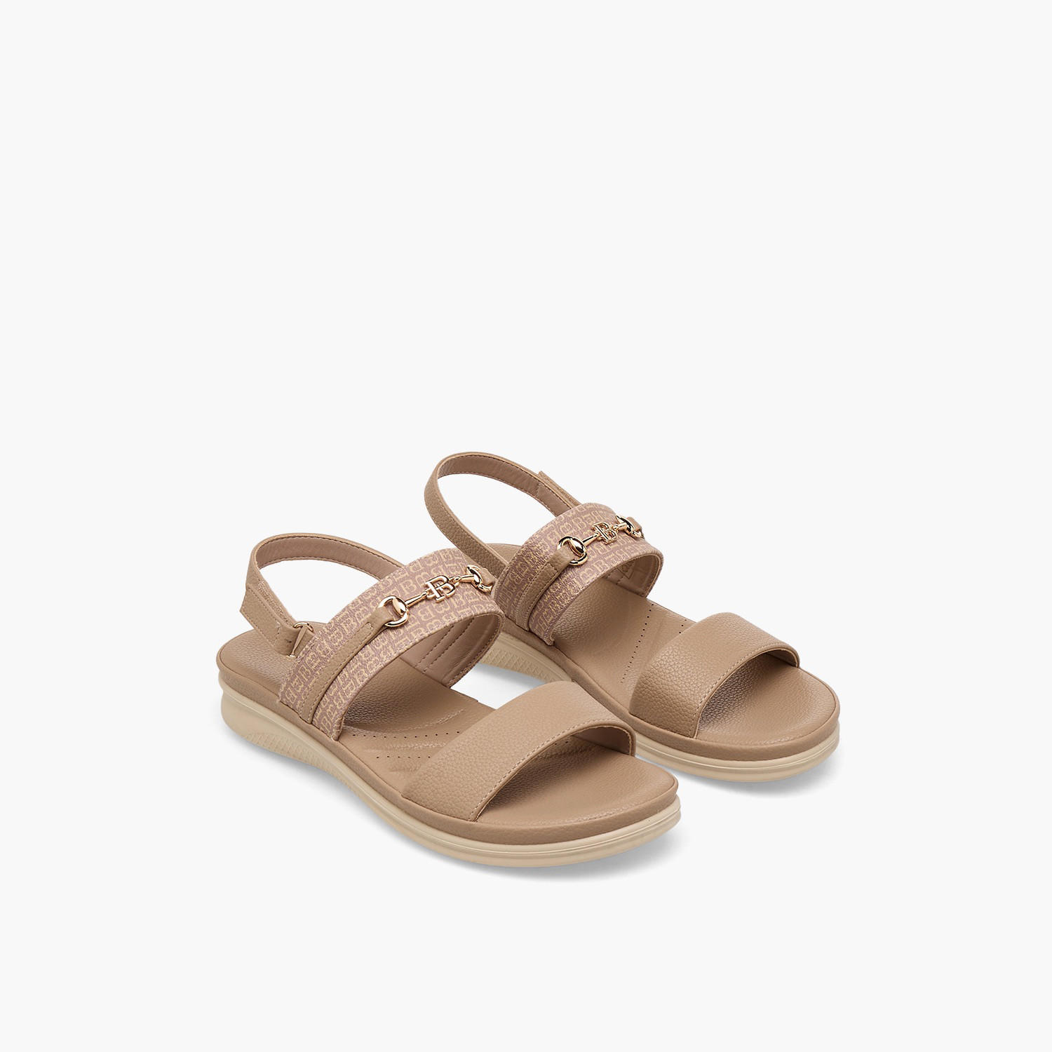 Flora Bella Women Monogram Print Sandals-women-shoes-flats-sandals-image-1