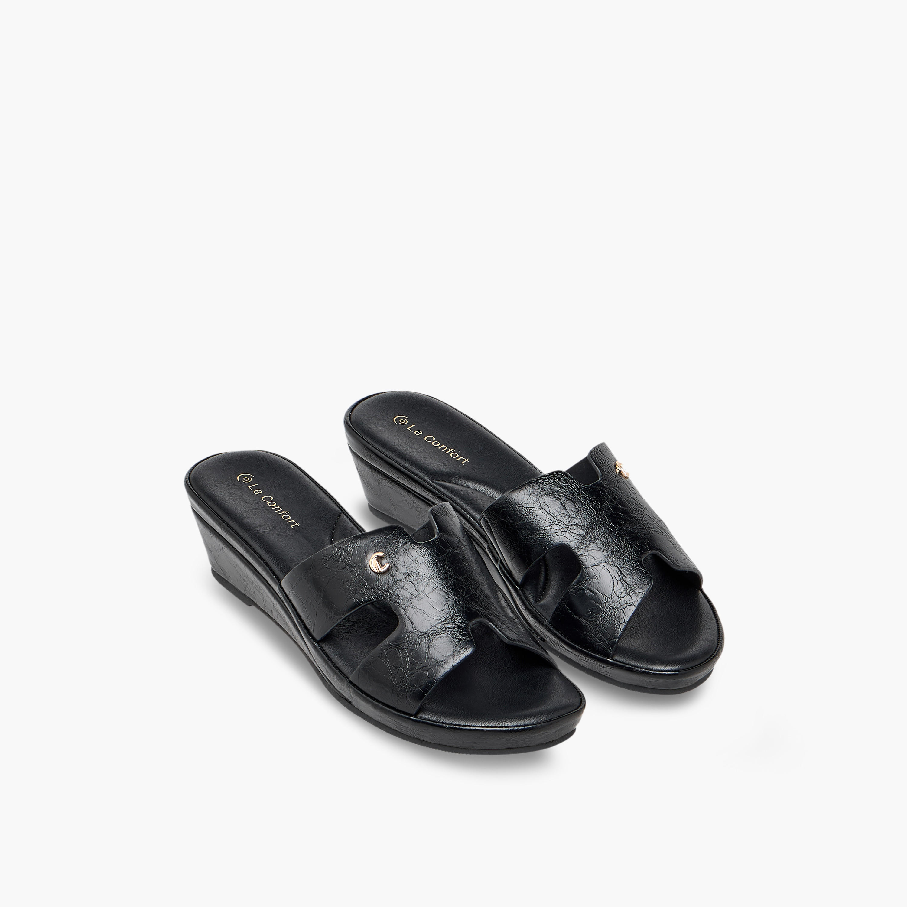 Le Confort Women Slip-On Wedge Heel Sandals-women-shoes-sandals-heeled-image-1
