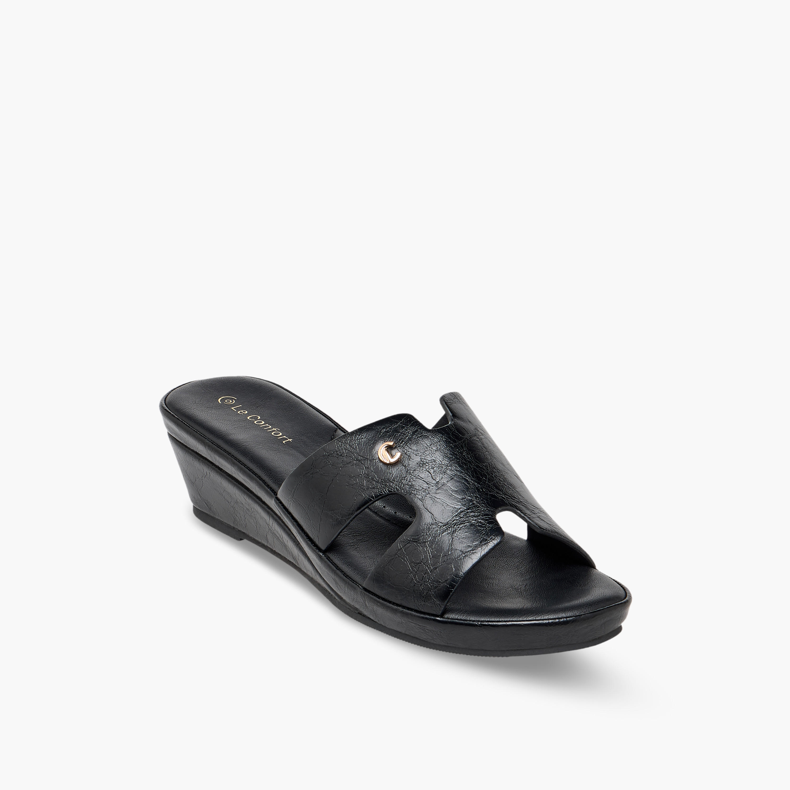Le Confort Women Slip-On Wedge Heel Sandals-women-shoes-sandals-heeled-image-2