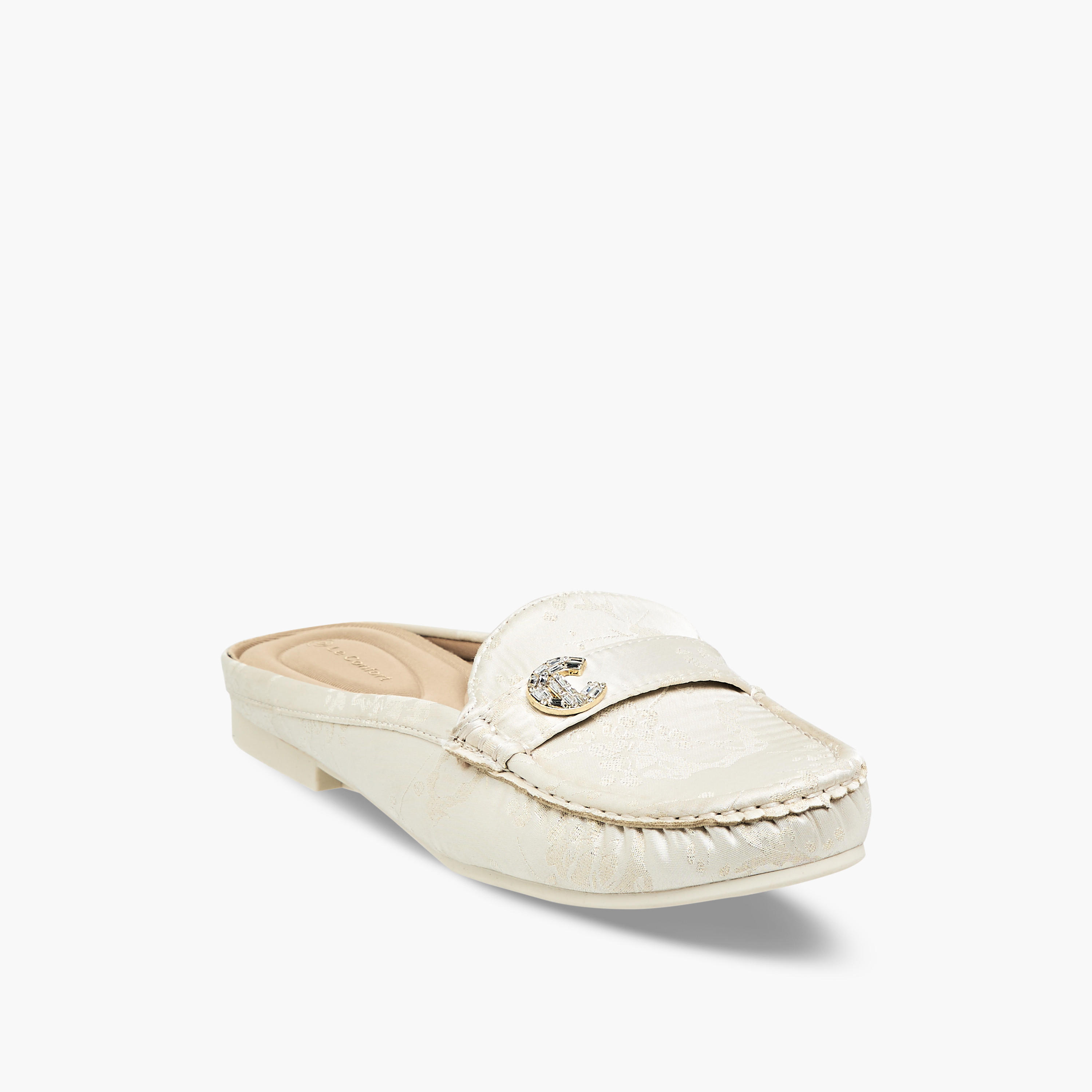 حذاء ميول جاكار للنساء من لو كونفورت-women-shoes-flats-mules-image-2