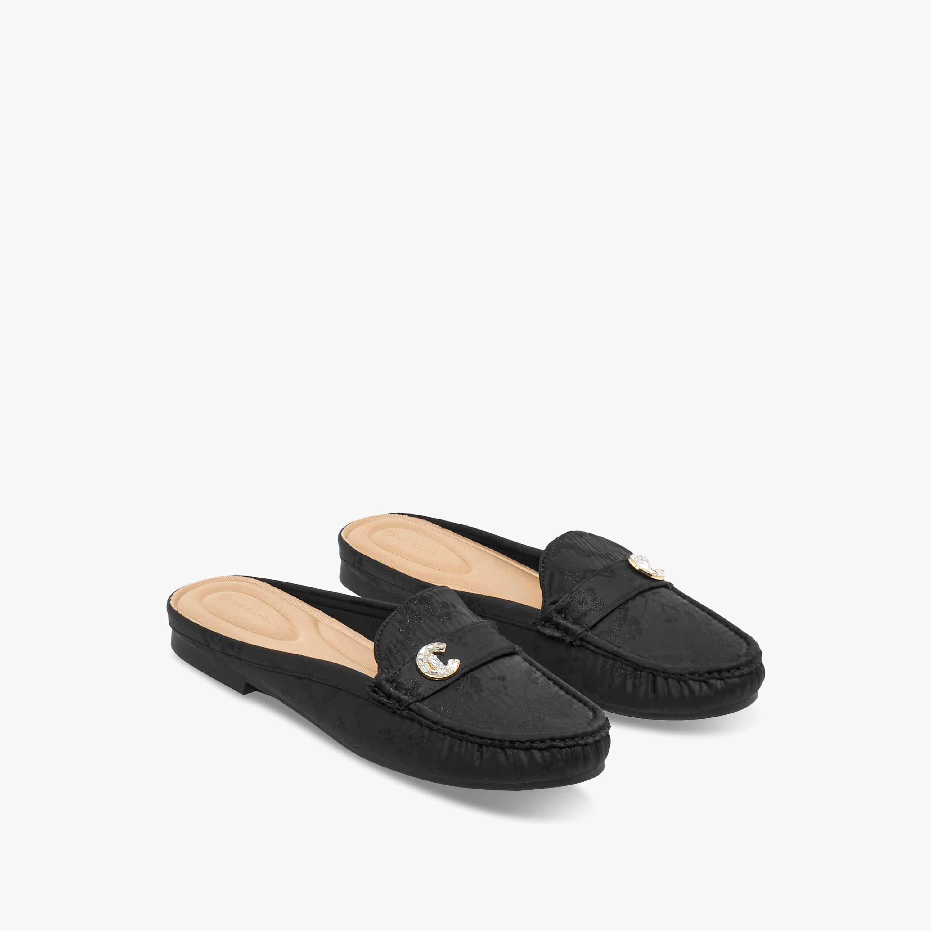 حذاء ميول جاكار للنساء من لو كونفورت-women-shoes-flats-mules-image-1