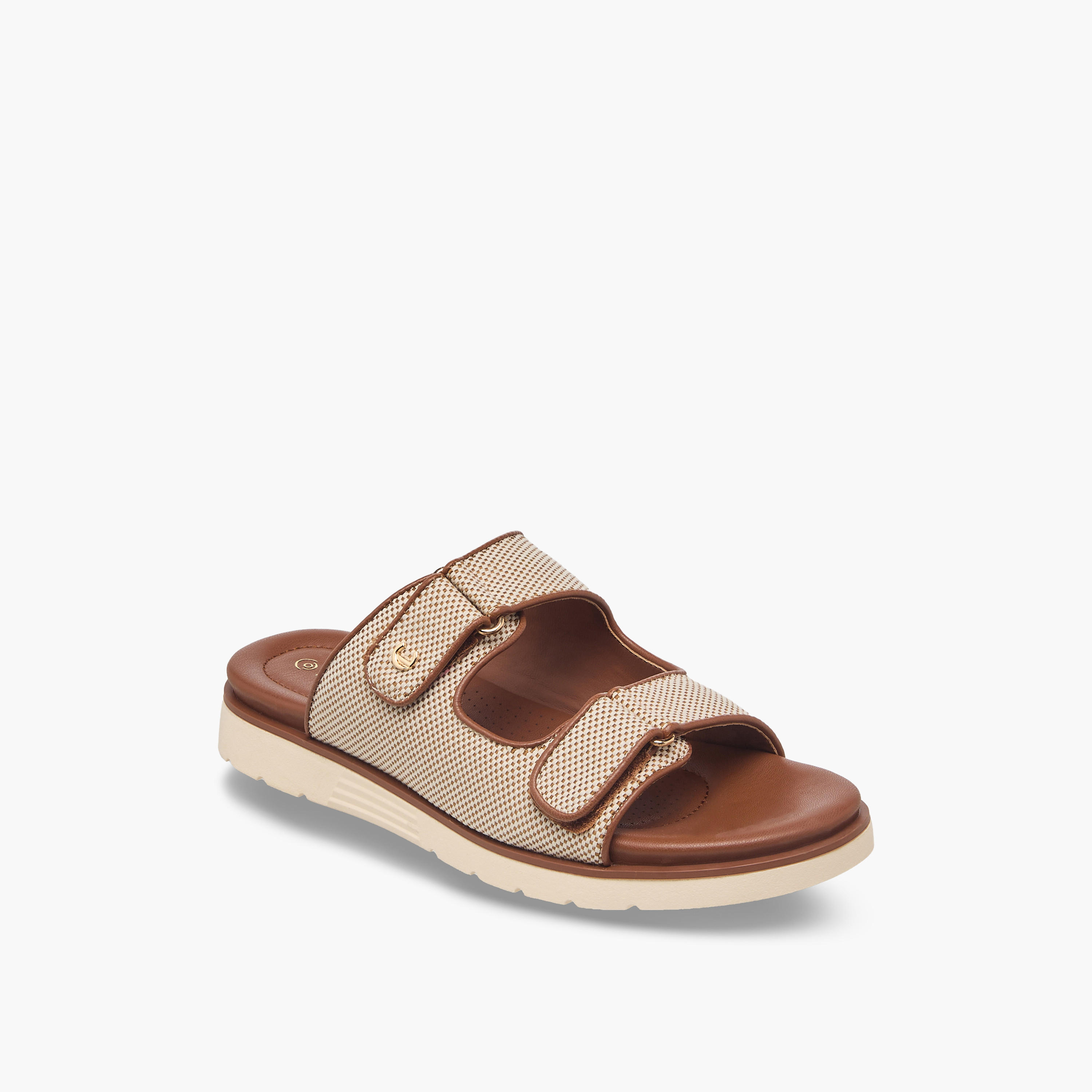 صندل مريح سهل الارتداء بملمس مموج بارز للنساء من لو كونفورت-women-shoes-flats-sandals-image-2