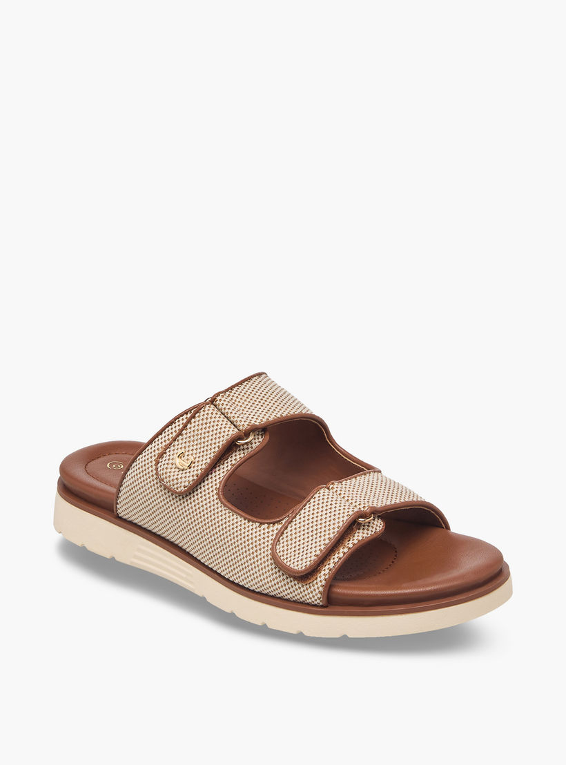 صندل مريح سهل الارتداء بملمس مموج بارز للنساء من لو كونفورت-women-shoes-flats-sandals-image-2