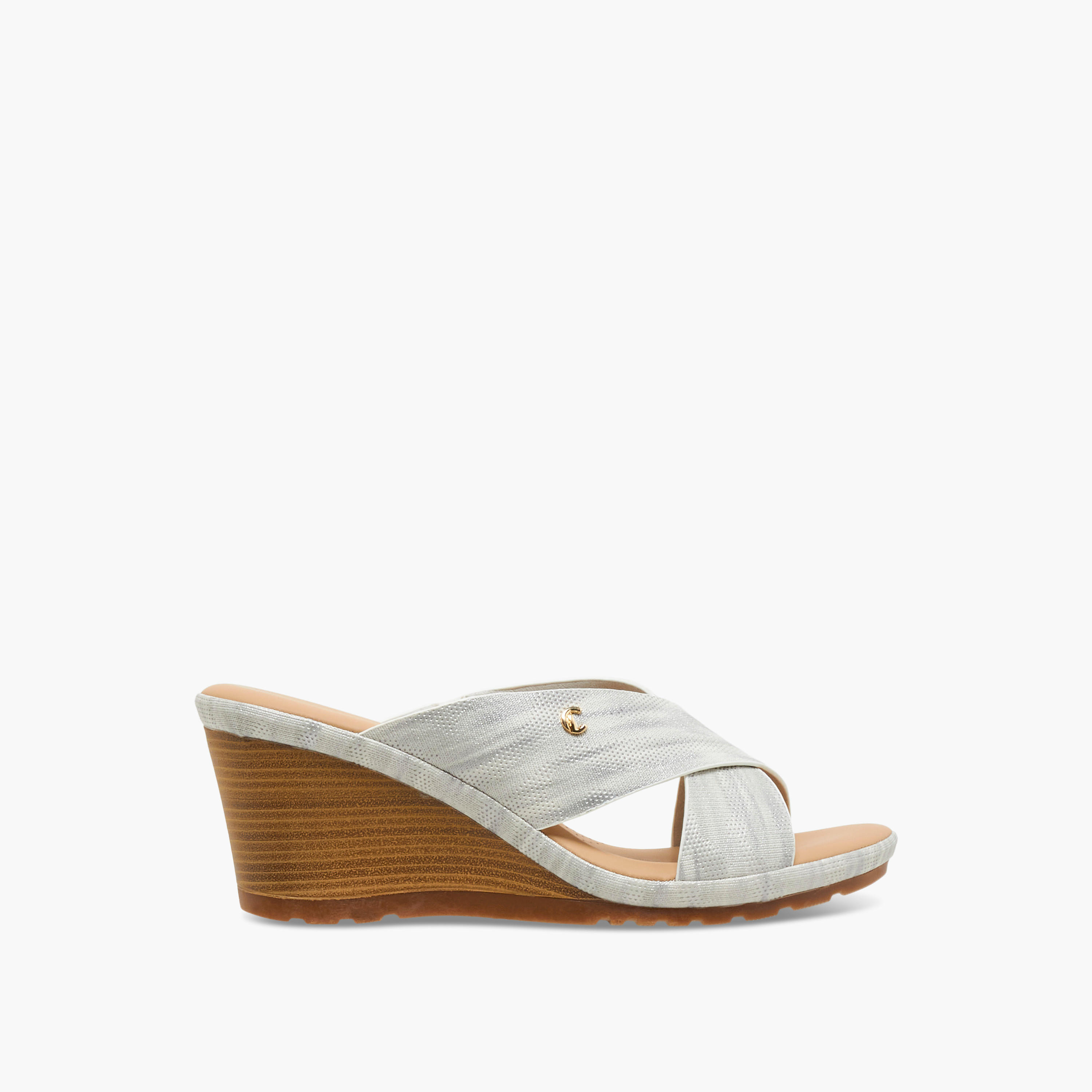 صندل بحزام متقاطع وكعب ويدج للنساء من لو كونفورت-women-shoes-sandals-heeled-image-3