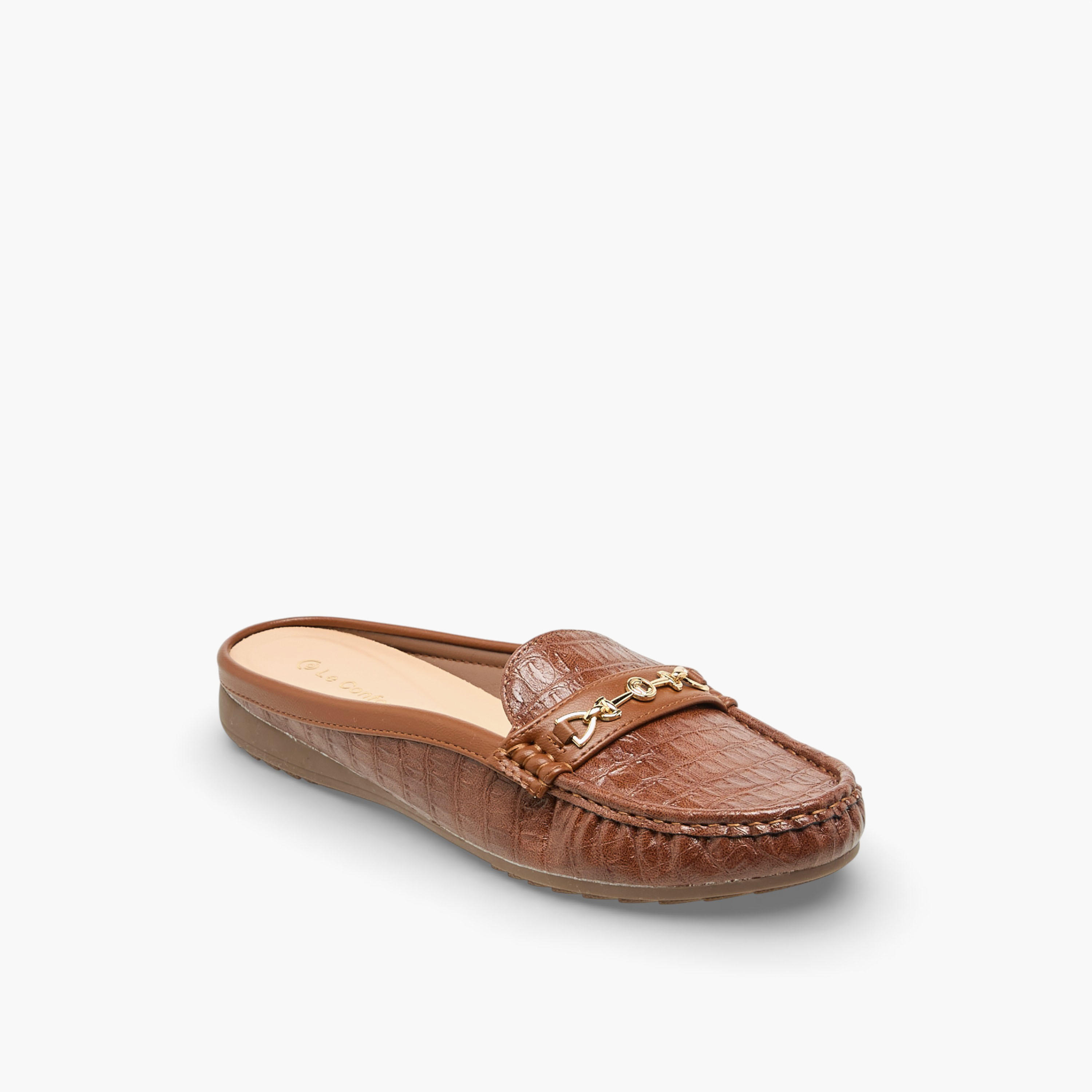 حذاء ميول بزينة معدن للنساء من لو كونفورت-women-shoes-flats-mules-image-2