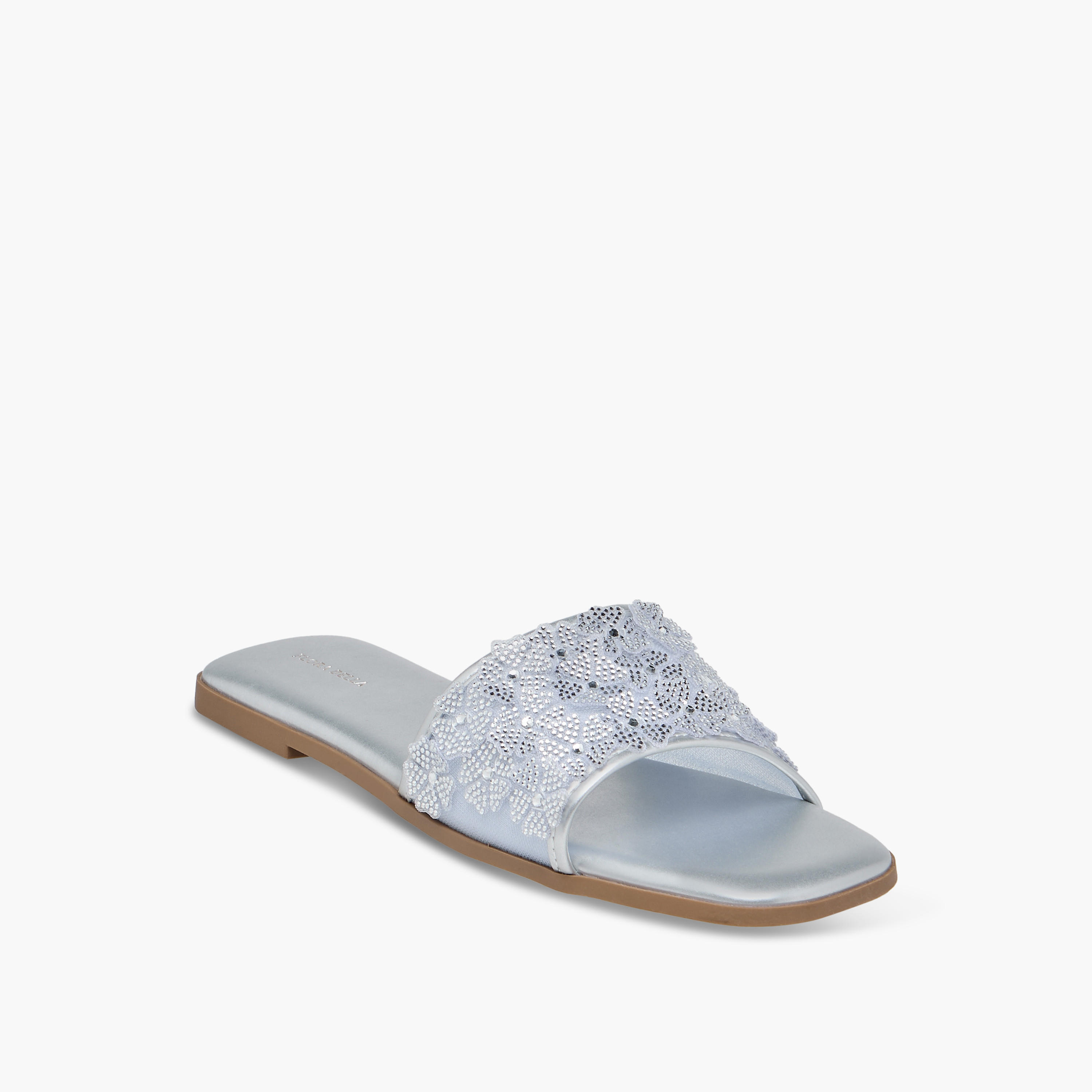صندل نسائي أنيق مزين بالكريستال-women-shoes-flats-sandals-image-2