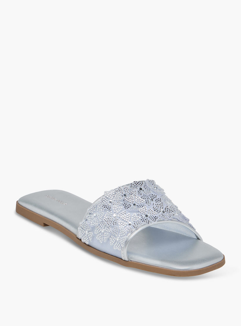 صندل نسائي أنيق مزين بالكريستال-women-shoes-flats-sandals-image-2