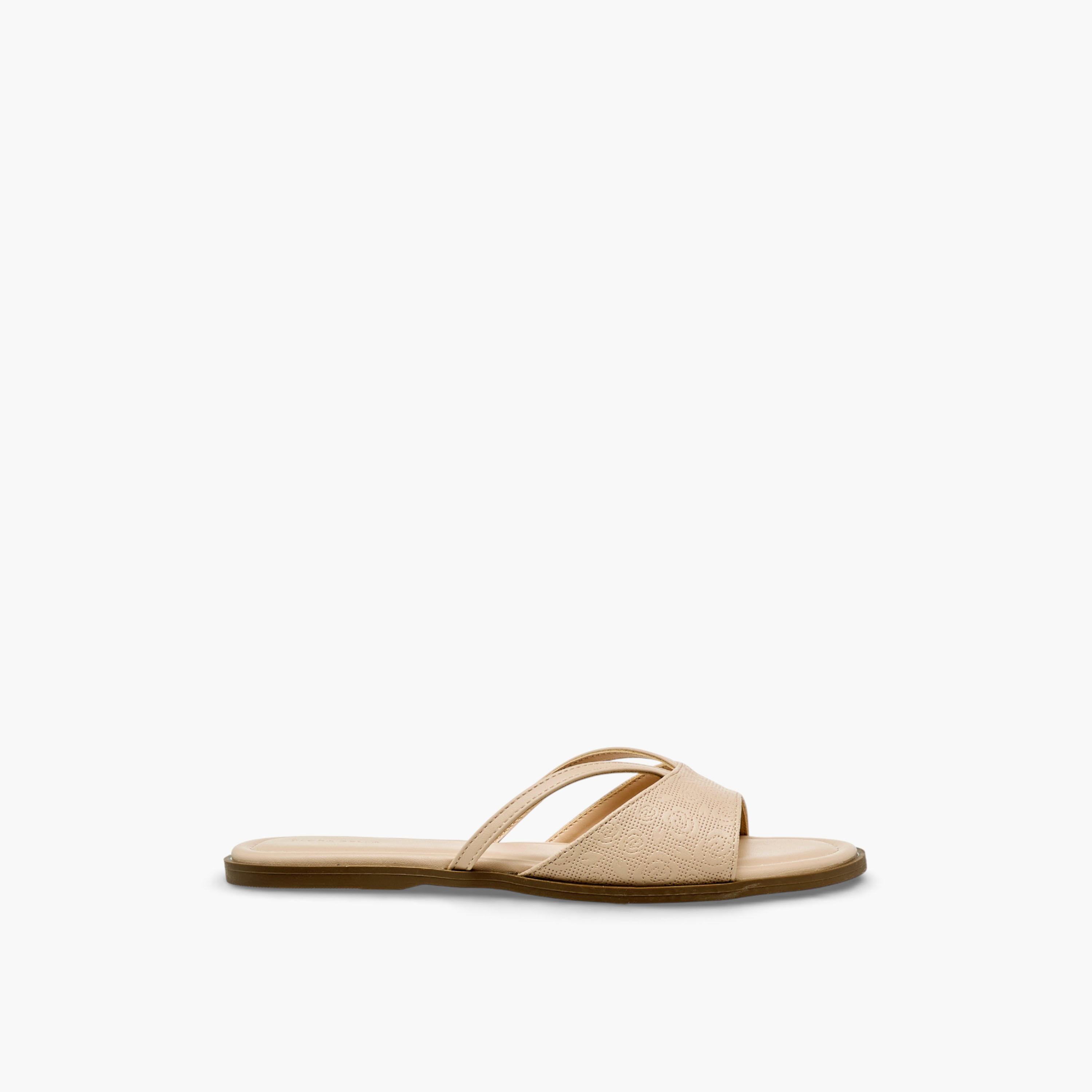 صندل مسطح بارز الملمس وسهل الارتداء للنساء من فلورا بيلا-women-shoes-flats-sandals-image-3