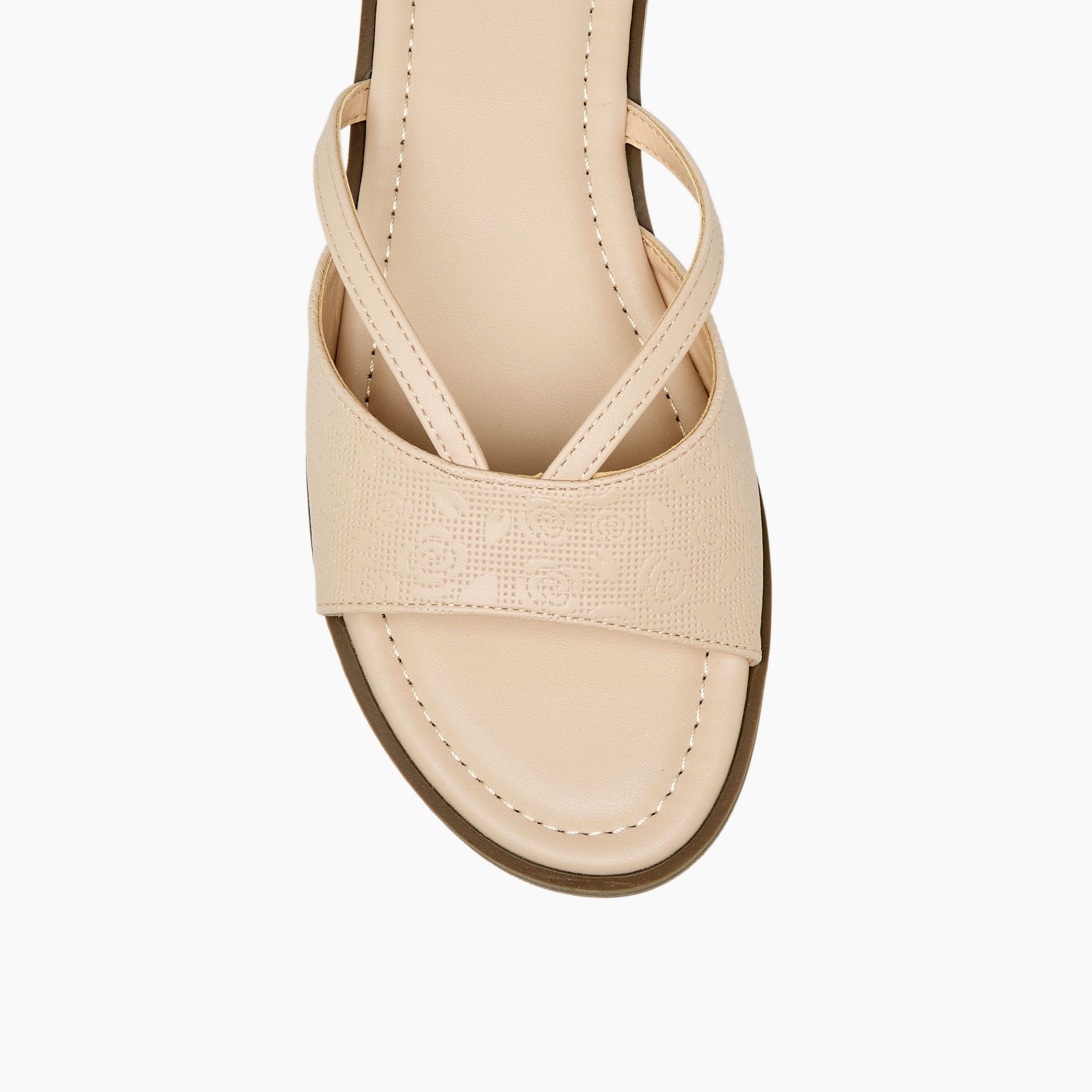 صندل مسطح بارز الملمس وسهل الارتداء للنساء من فلورا بيلا-women-shoes-flats-sandals-image-4