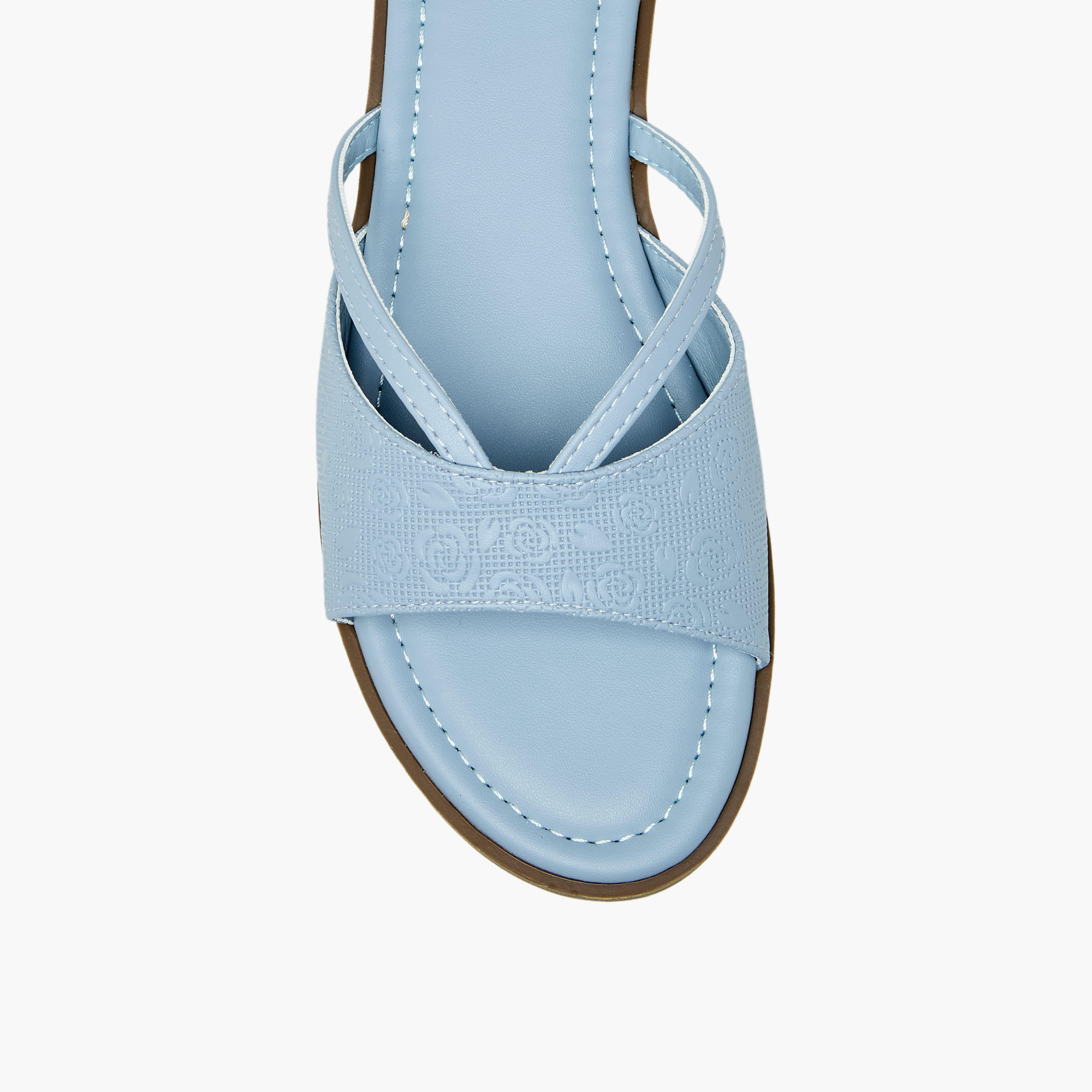 صندل مسطح بارز الملمس وسهل الارتداء للنساء من فلورا بيلا-women-shoes-flats-sandals-image-4