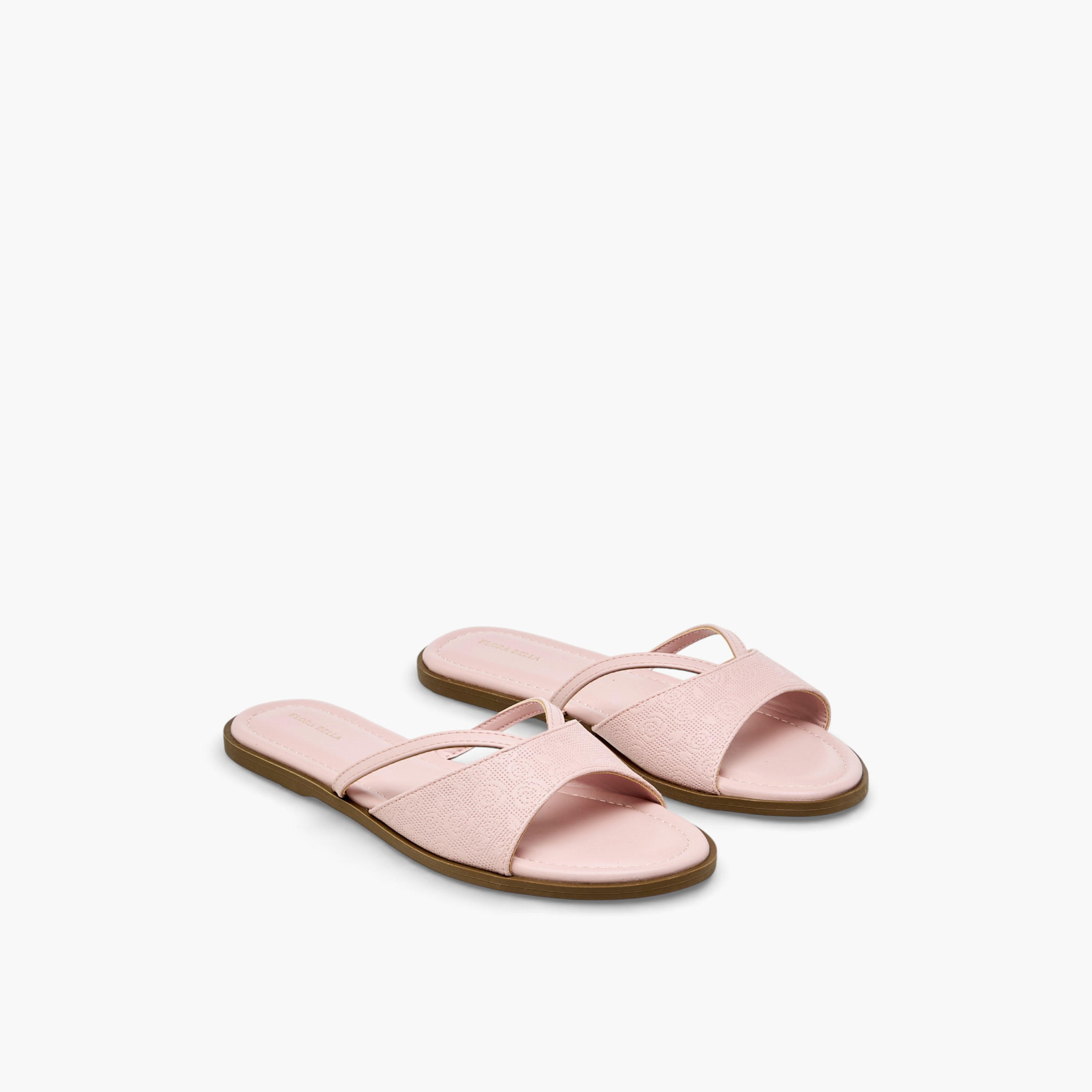 صندل مسطح بارز الملمس وسهل الارتداء للنساء من فلورا بيلا-women-shoes-flats-sandals-image-1