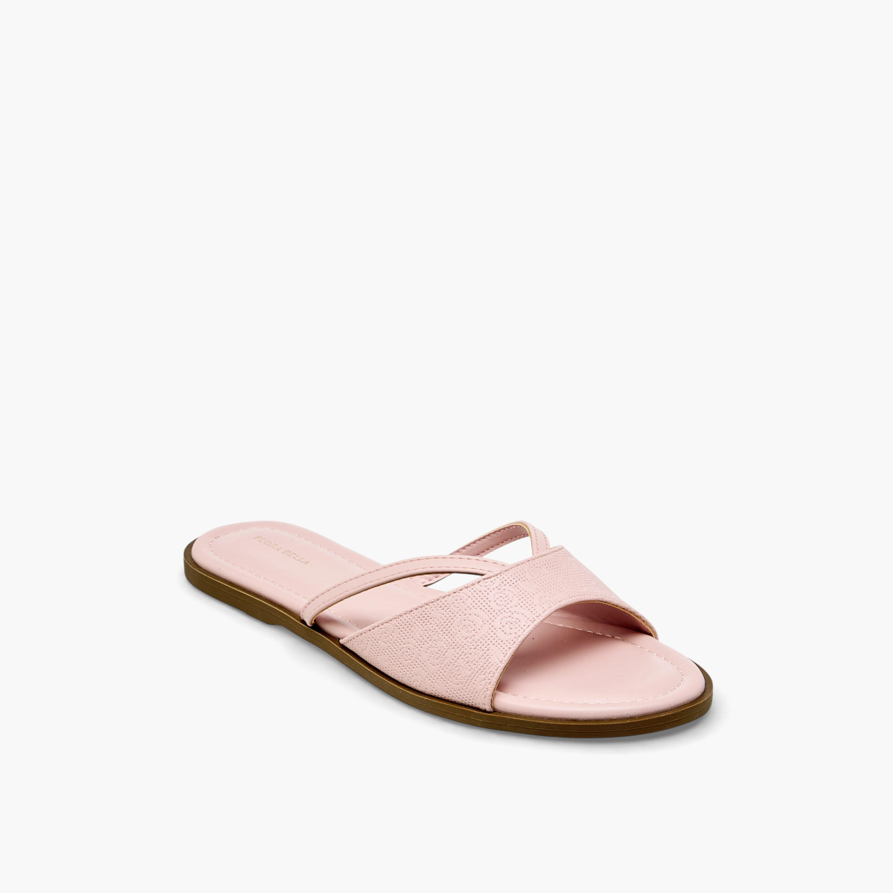 صندل مسطح بارز الملمس وسهل الارتداء للنساء من فلورا بيلا-women-shoes-flats-sandals-image-2