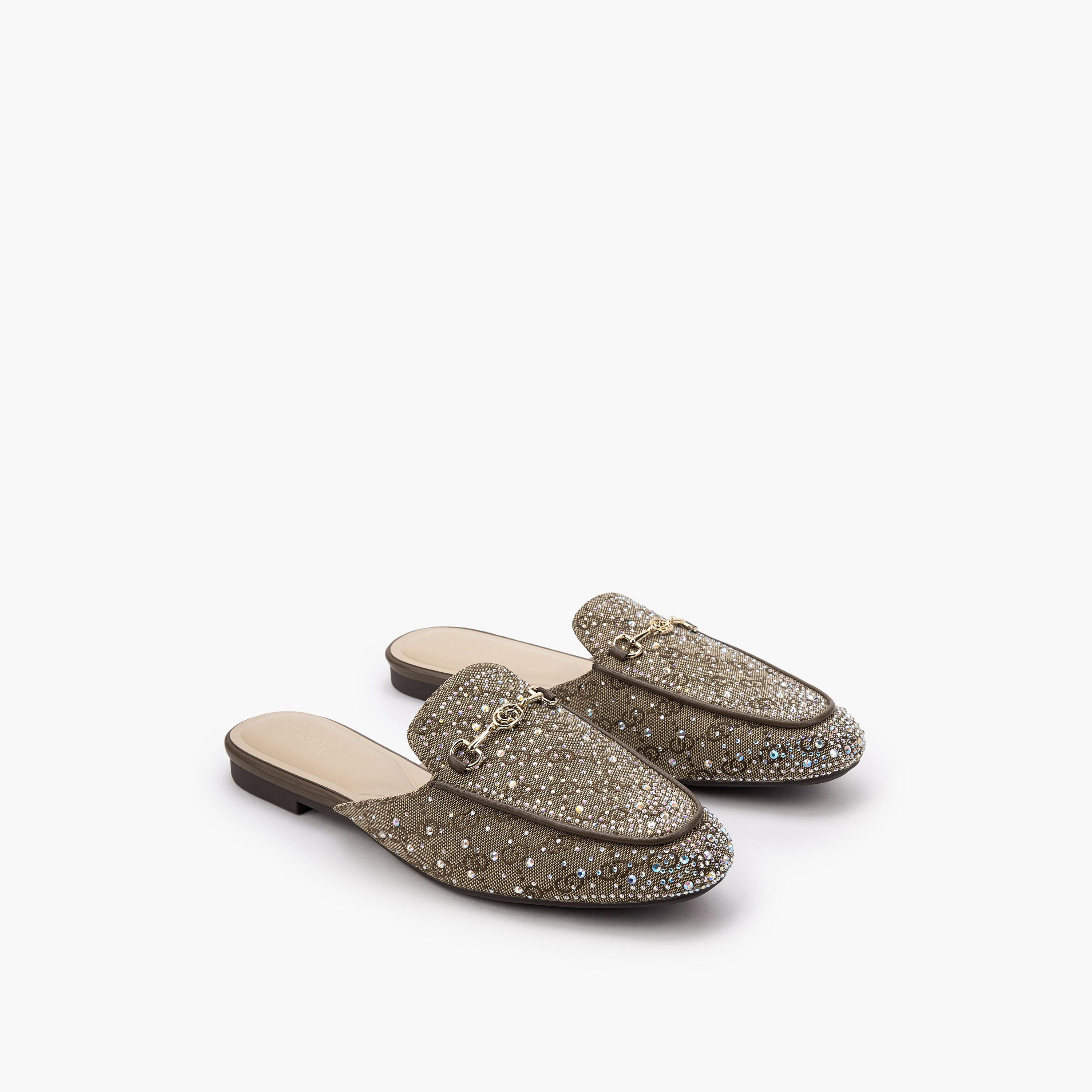 حذاء ميول بتزيينات ماسية للنساء من سيليست-women-shoes-flats-mules-image-1
