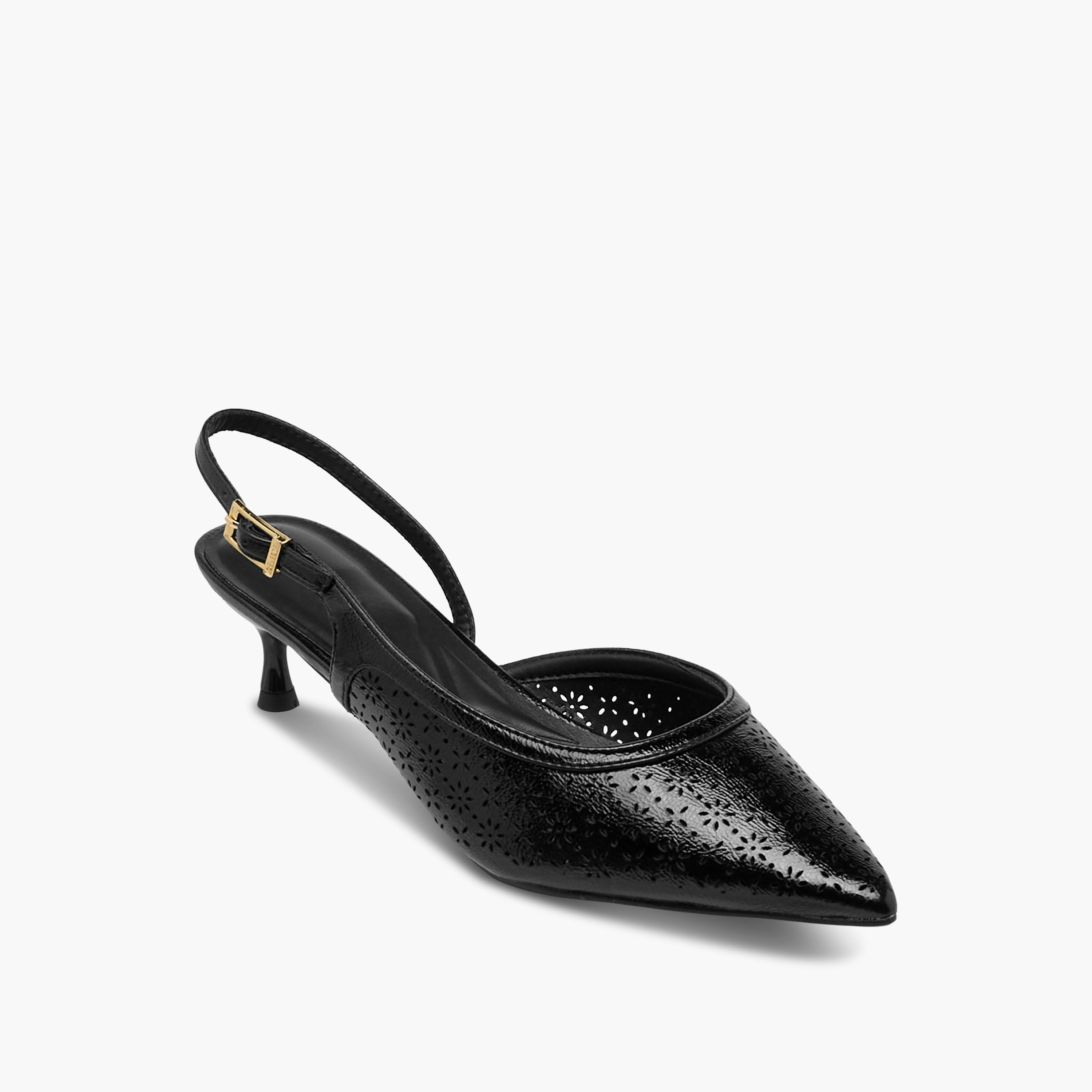 حذاء ميول بكعب صغير بتفاصيل مفرّغة بالليزر للنساء من سيليست-women-shoes-heels-image-2