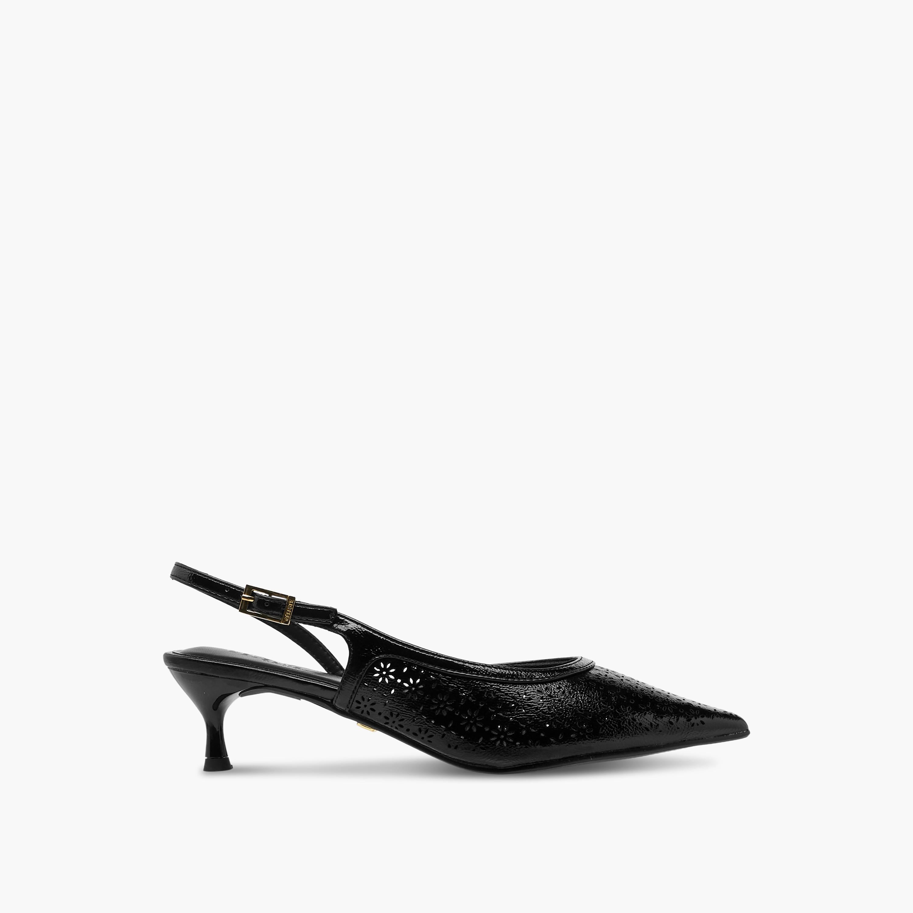 حذاء ميول بكعب صغير بتفاصيل مفرّغة بالليزر للنساء من سيليست-women-shoes-heels-image-3
