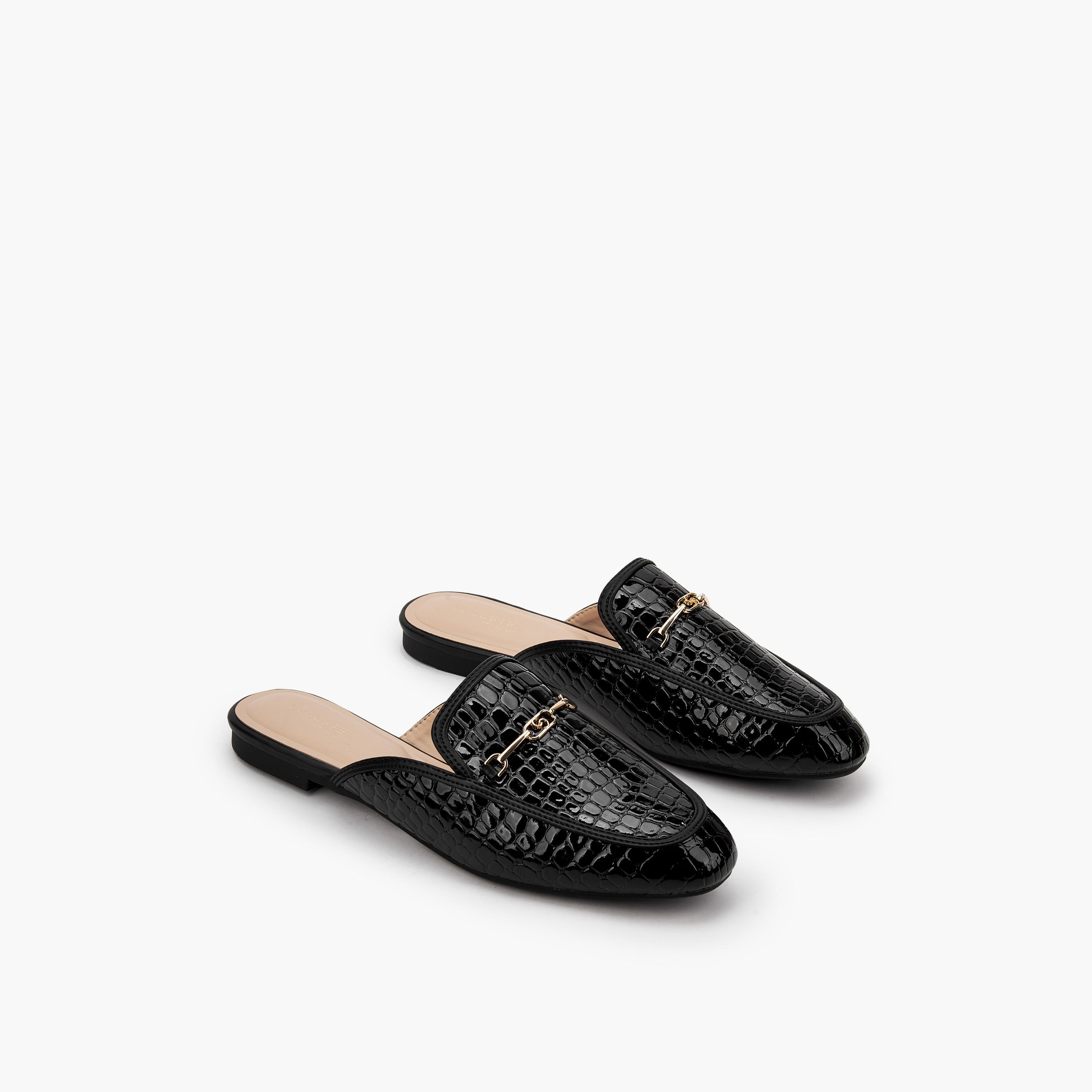حذاء ميول بارز الملمس للنساء من سيليست-women-shoes-flats-mules-image-1