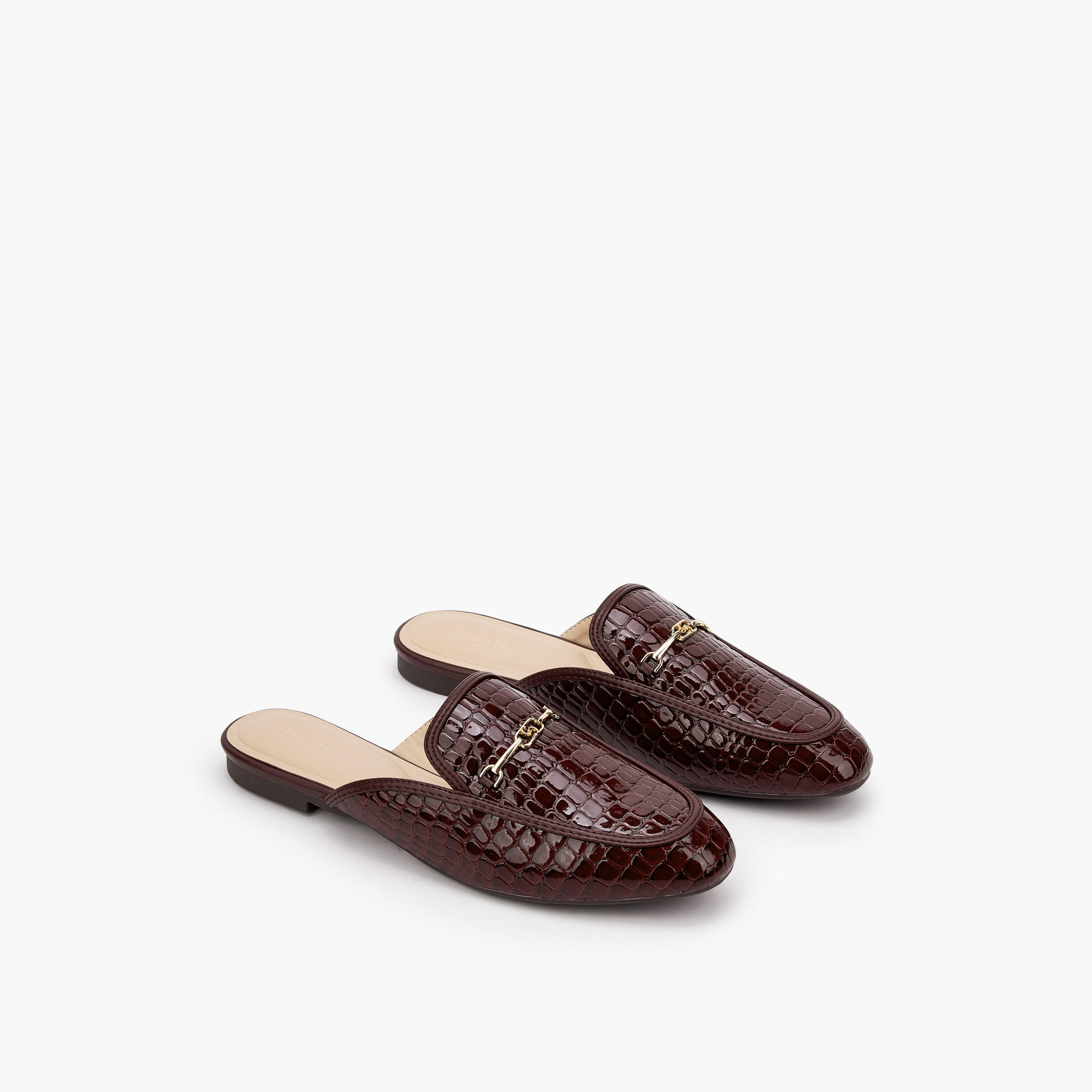 حذاء ميول بارز الملمس للنساء من سيليست-women-shoes-flats-mules-image-1