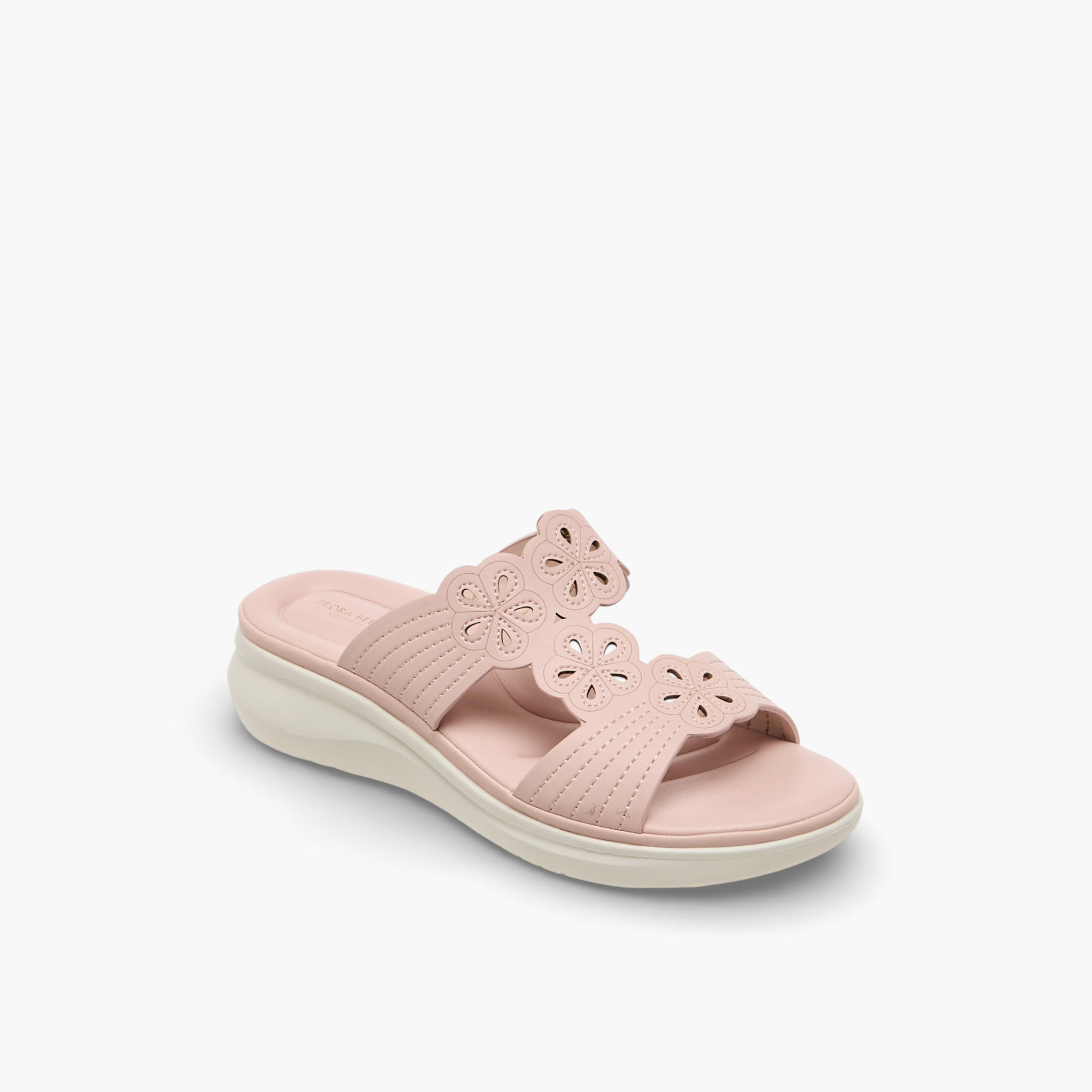 صندل بكعب ويدج وتفاصيل زهور مفرغة للنساء من فلورا بيلا-women-shoes-flats-sandals-image-2