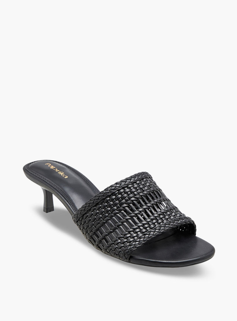 Paprika Women Textured Kitten Heel Sandals-women-shoes-sandals-heeled-image-2