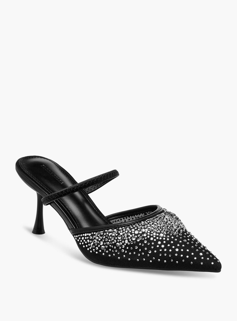Flora Bella Women Embellished Flared Heel Mules-women-shoes-sandals-heeled-image-2