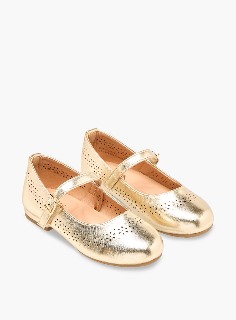 Juniors Girls Laser Cut Detail Mary Jane Shoes-girls-shoes-maryjanes-image-1