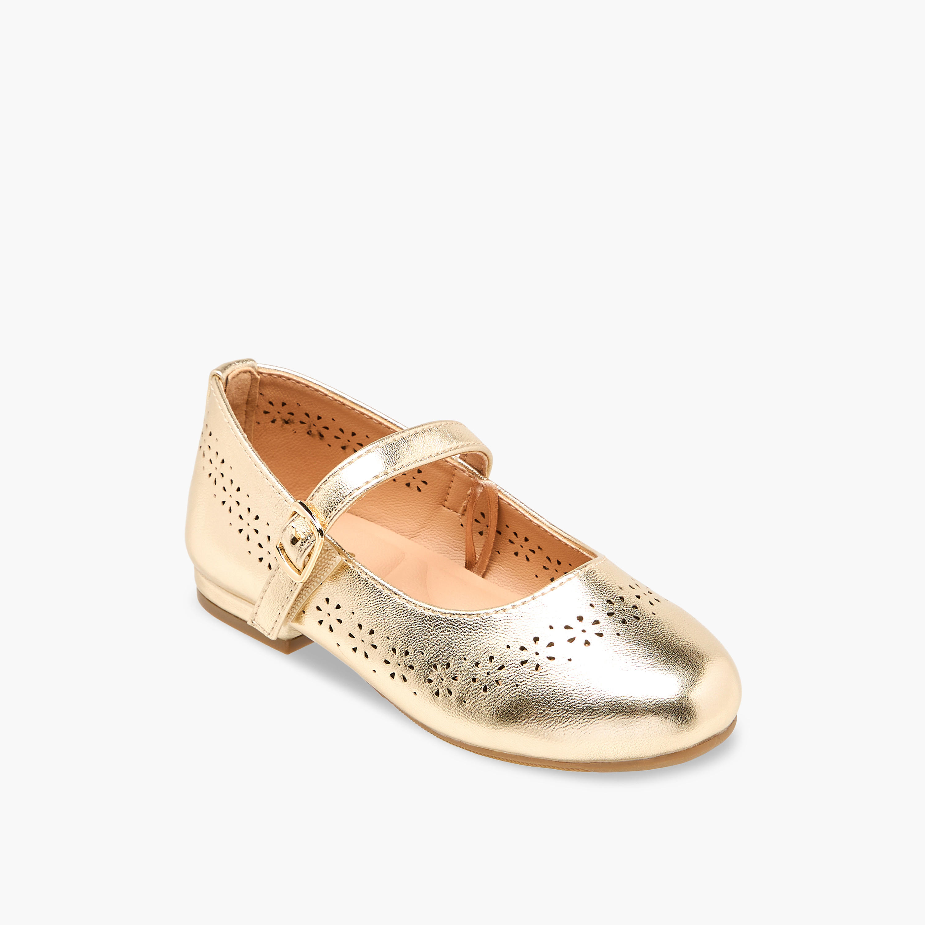 Juniors Girls Laser Cut Detail Mary Jane Shoes-girls-shoes-maryjanes-image-2