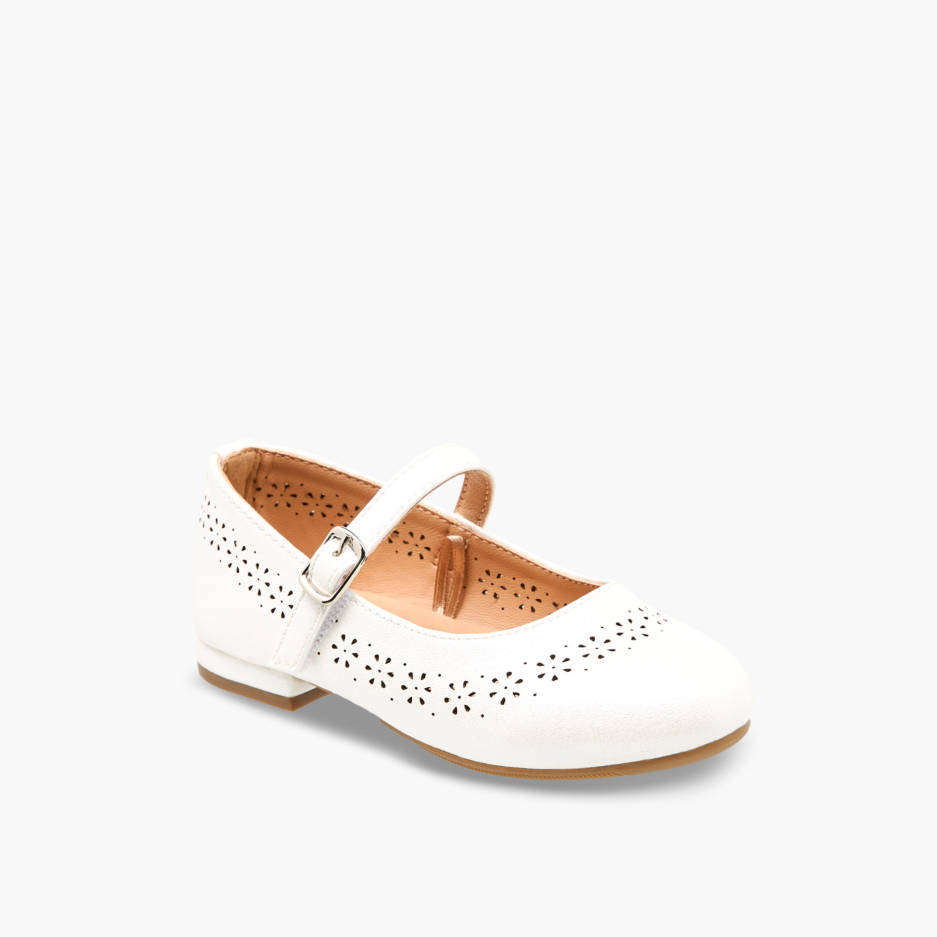 Juniors Girls Laser Cut Detail Mary Jane Shoes-girls-shoes-maryjanes-image-2
