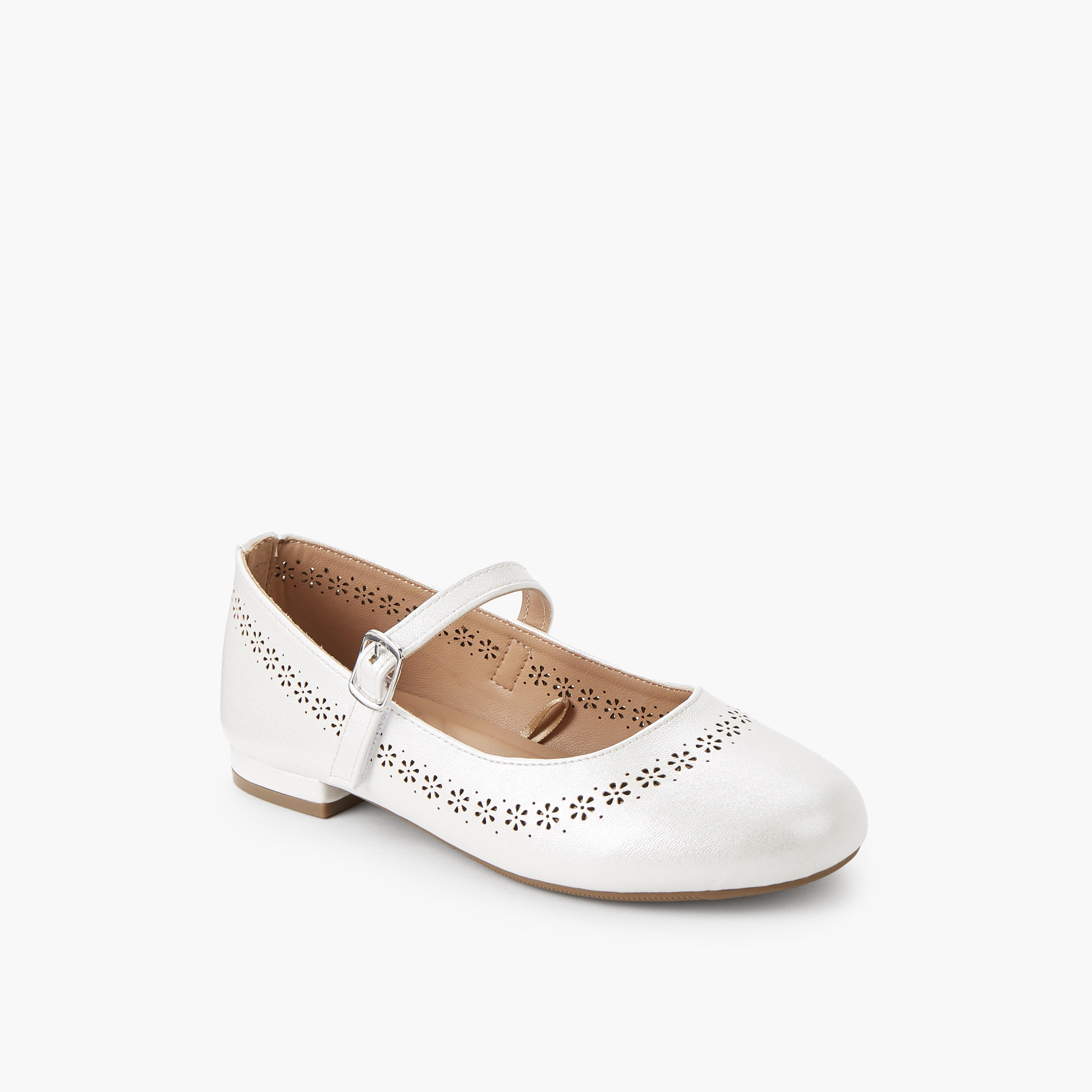 حذاء باليرينا بتصميم مفرغ للبنات من ليتل ميسي-girls-shoes-maryjanes-image-2