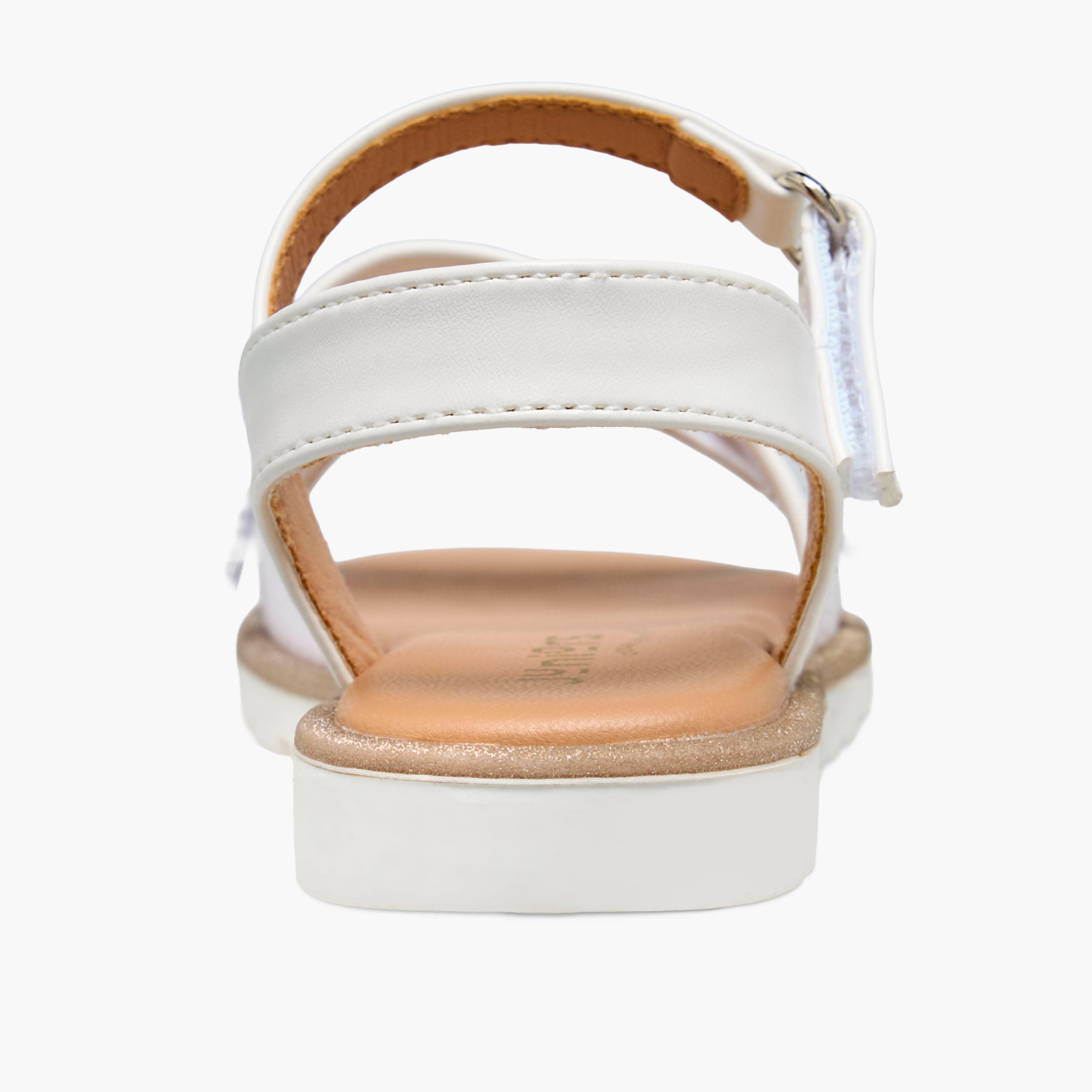 Juniors Girls Embellished Hook & Loop Flat Sandals-girls-shoes-sandals-image-4