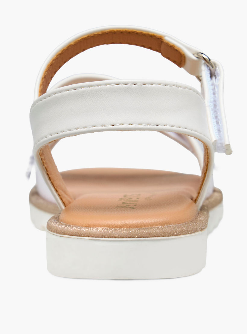 Juniors Girls Embellished Hook & Loop Flat Sandals-girls-shoes-sandals-image-4