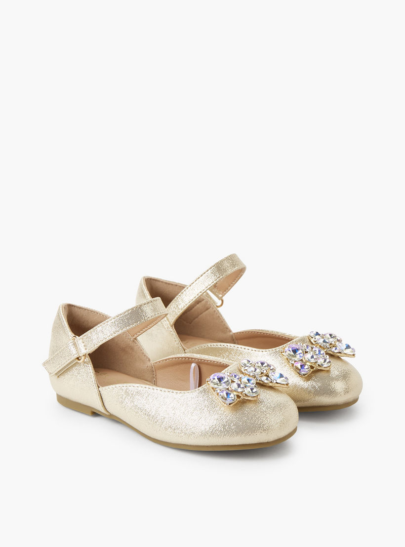 حذاء باليرينا للبنات بشريط إغلاق لاصق من سيليست-girls-shoes-ballerinas-image-1