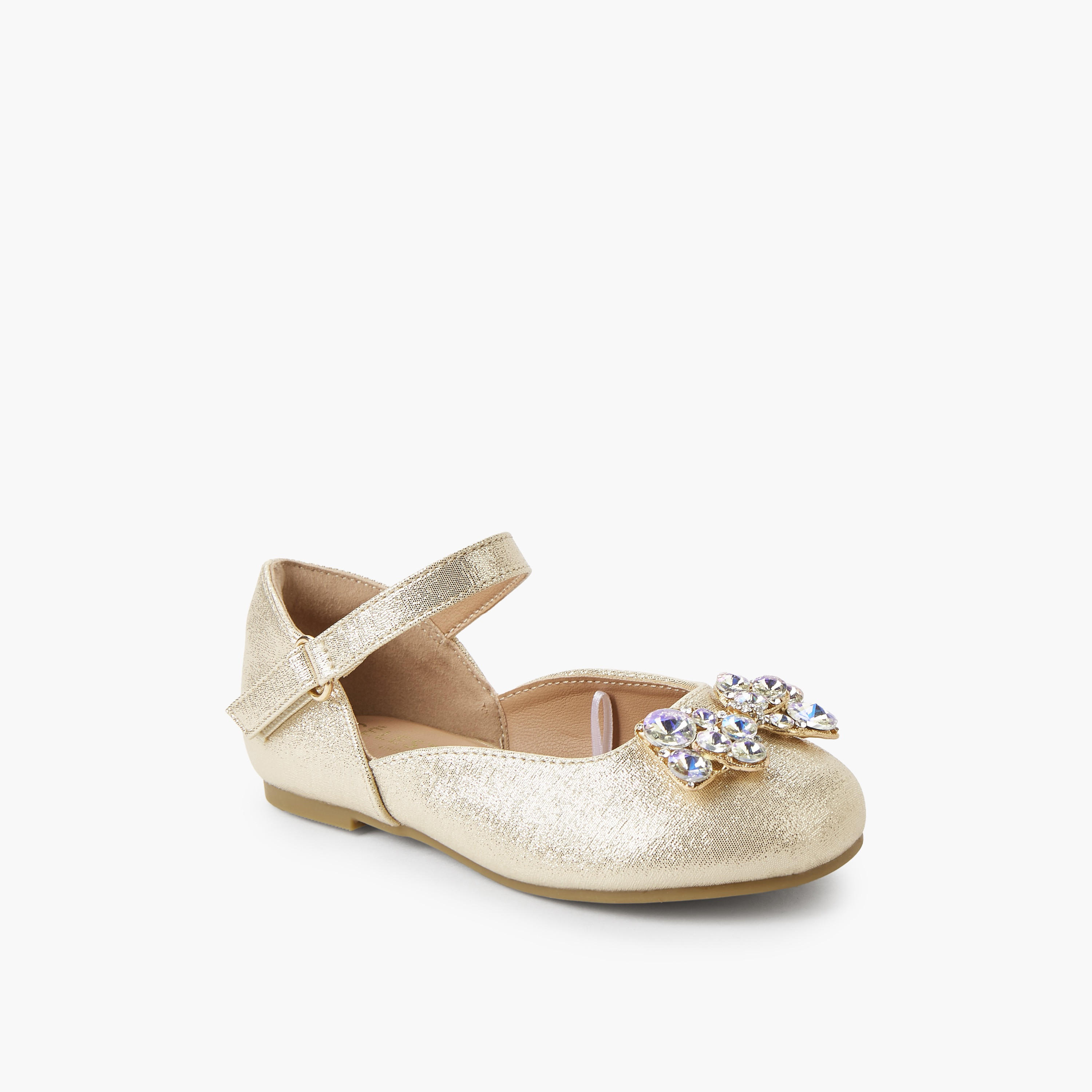 حذاء باليرينا للبنات بشريط إغلاق لاصق من سيليست-girls-shoes-ballerinas-image-2