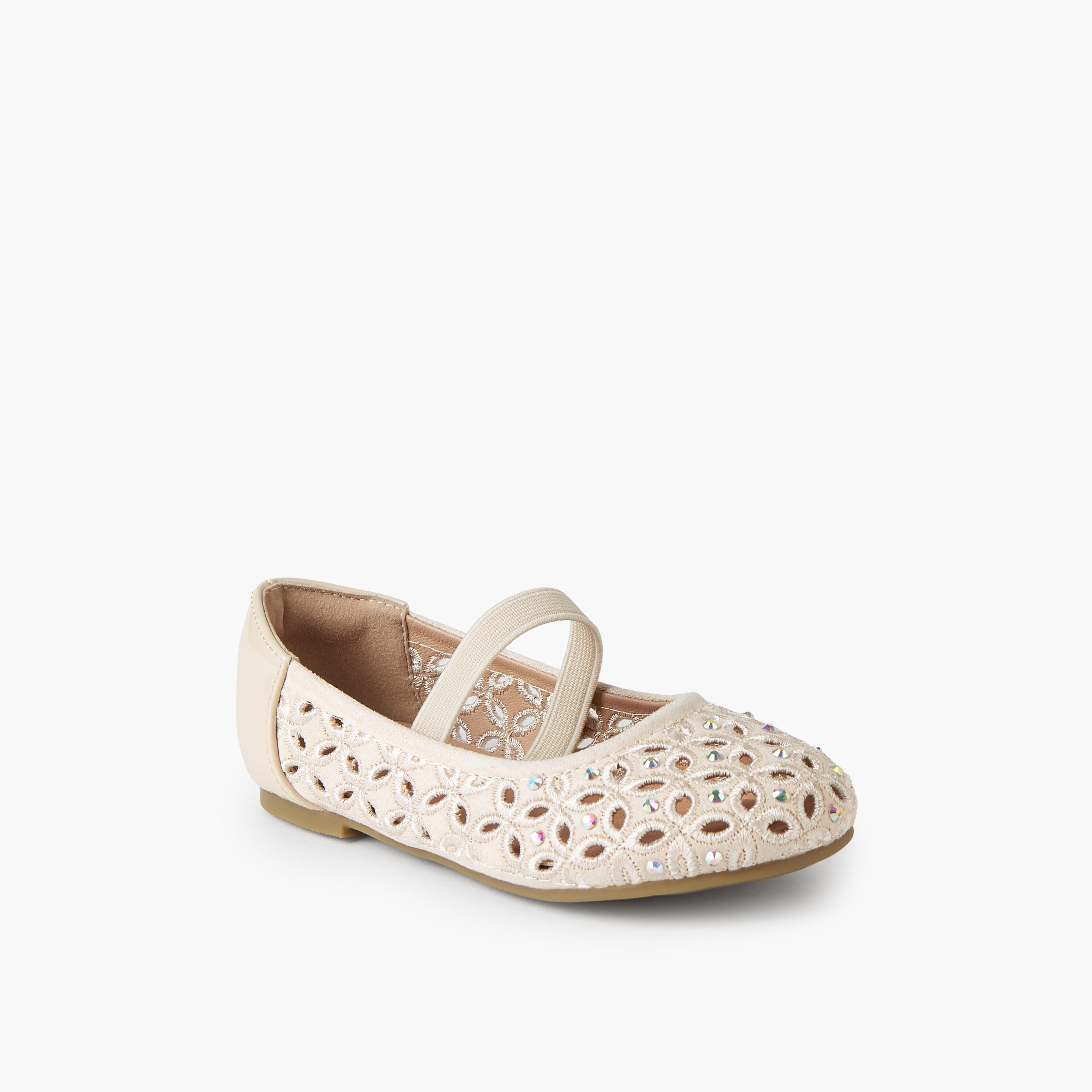 حذاء باليرينا مزين للبنات من جونيورز-girls-shoes-ballerinas-image-2