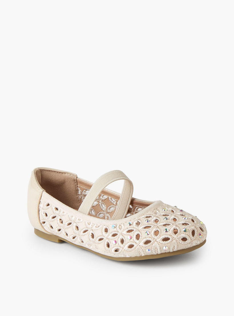 حذاء باليرينا مزين للبنات من جونيورز-girls-shoes-ballerinas-image-2