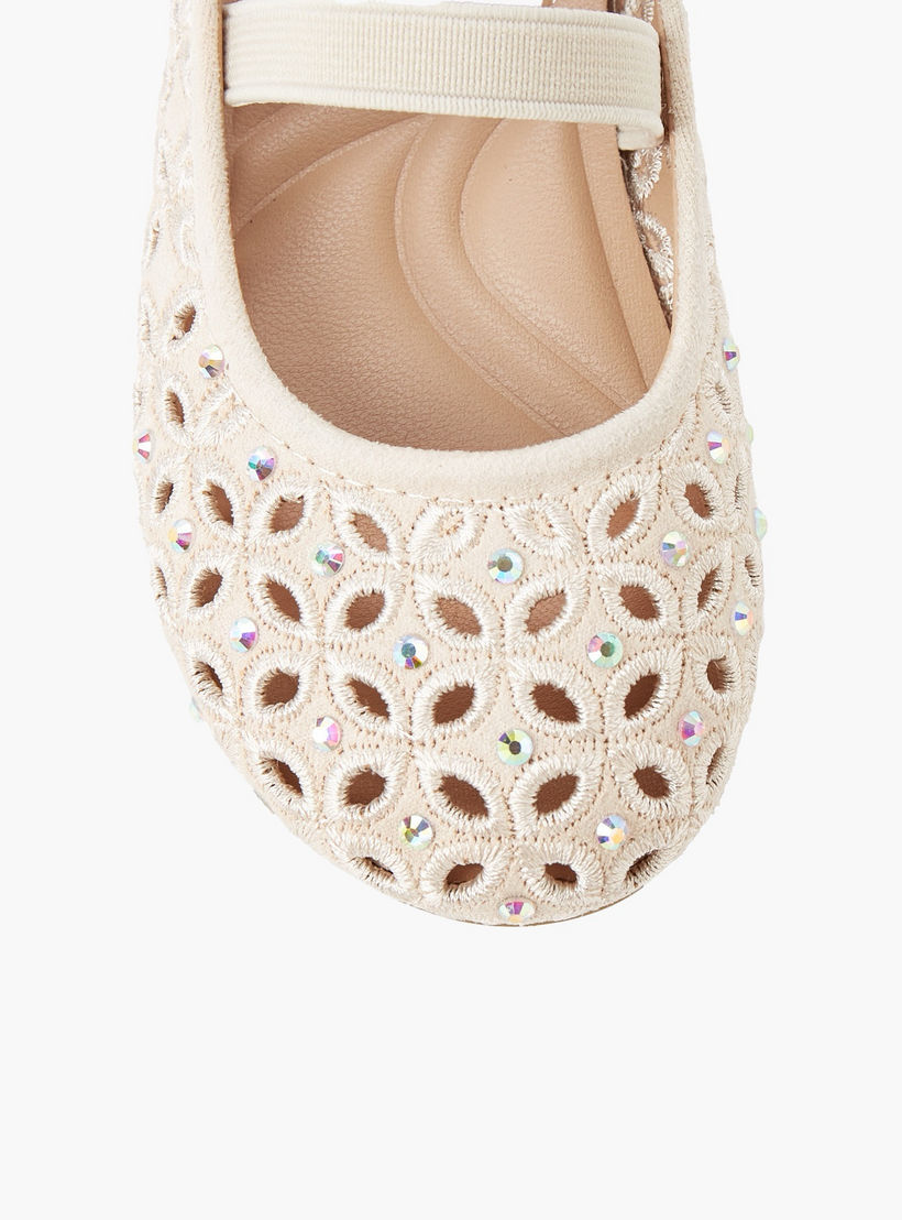 حذاء باليرينا مزين للبنات من جونيورز-girls-shoes-ballerinas-image-5