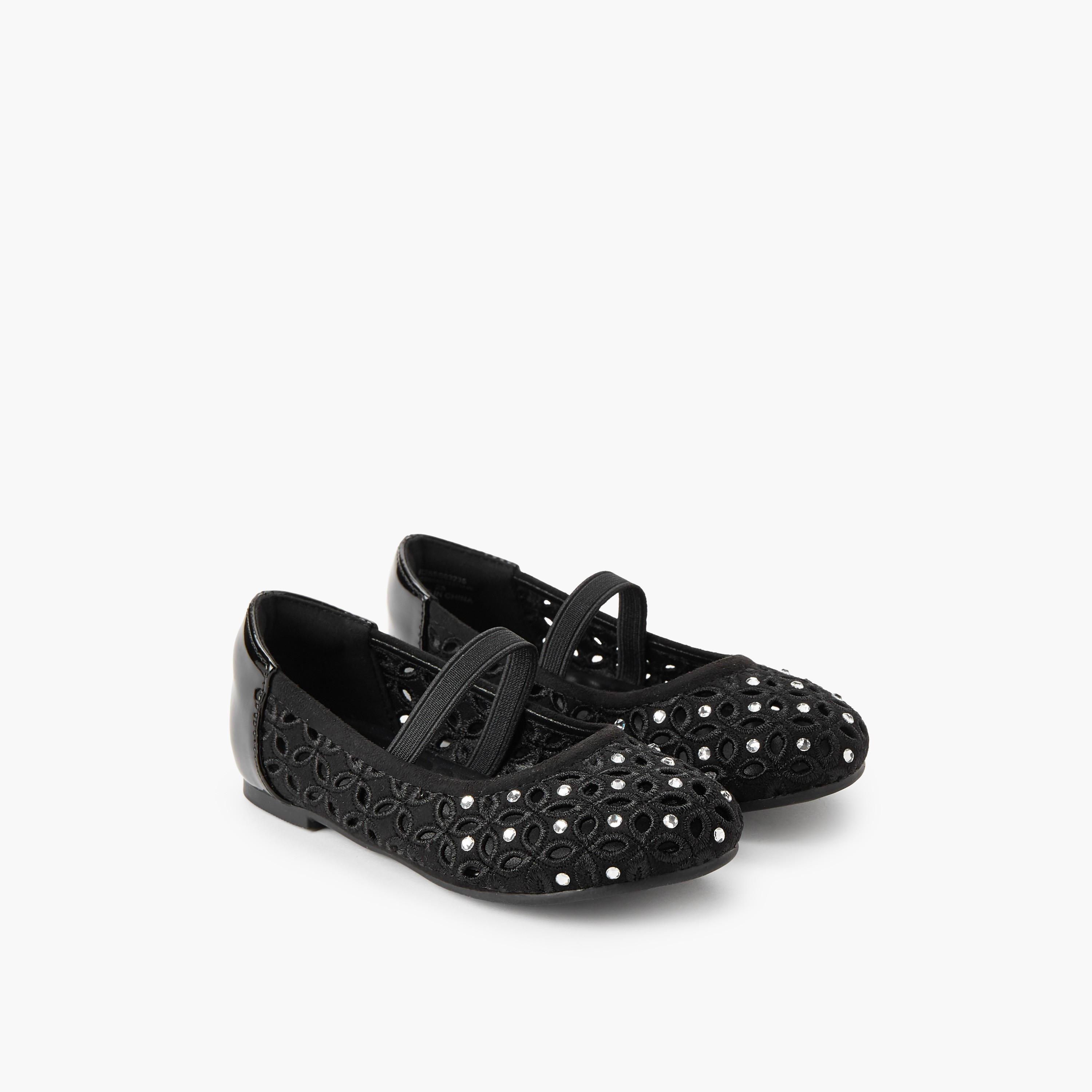 حذاء باليرينا مزين للبنات من جونيورز-girls-shoes-ballerinas-image-1