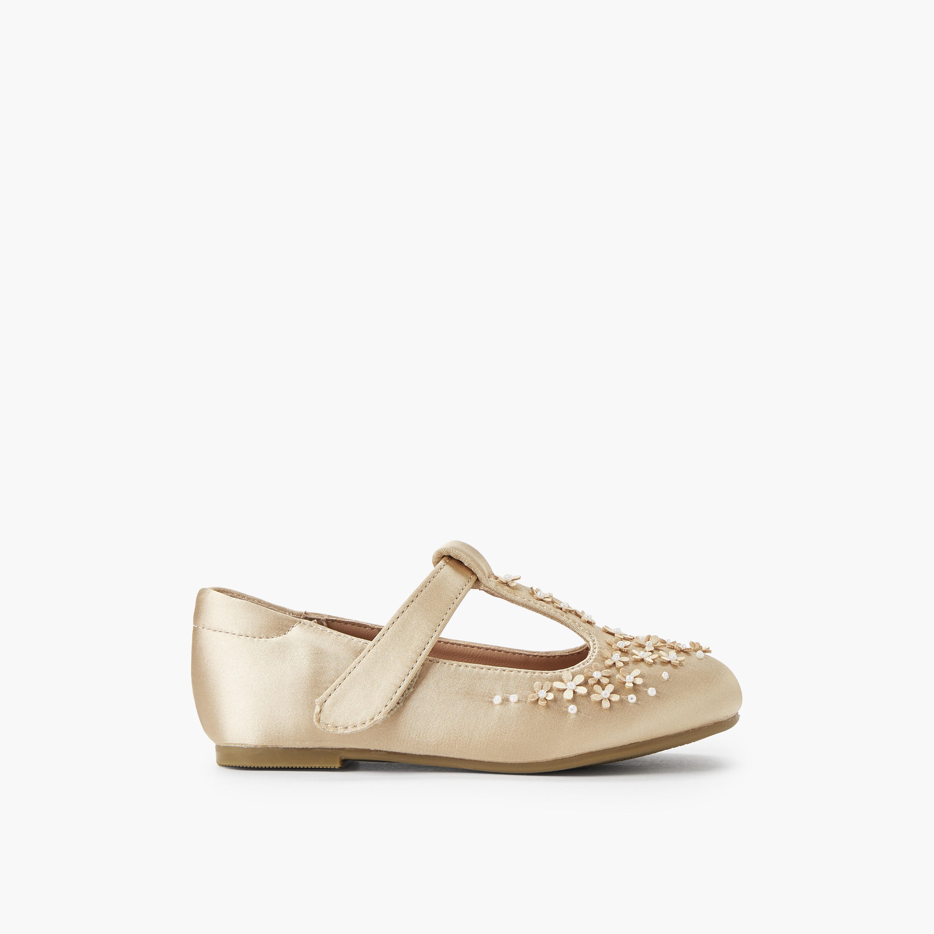 حذاء ماري جين مزين بالزهور للبنات من جونيورز-girls-shoes-maryjanes-image-3
