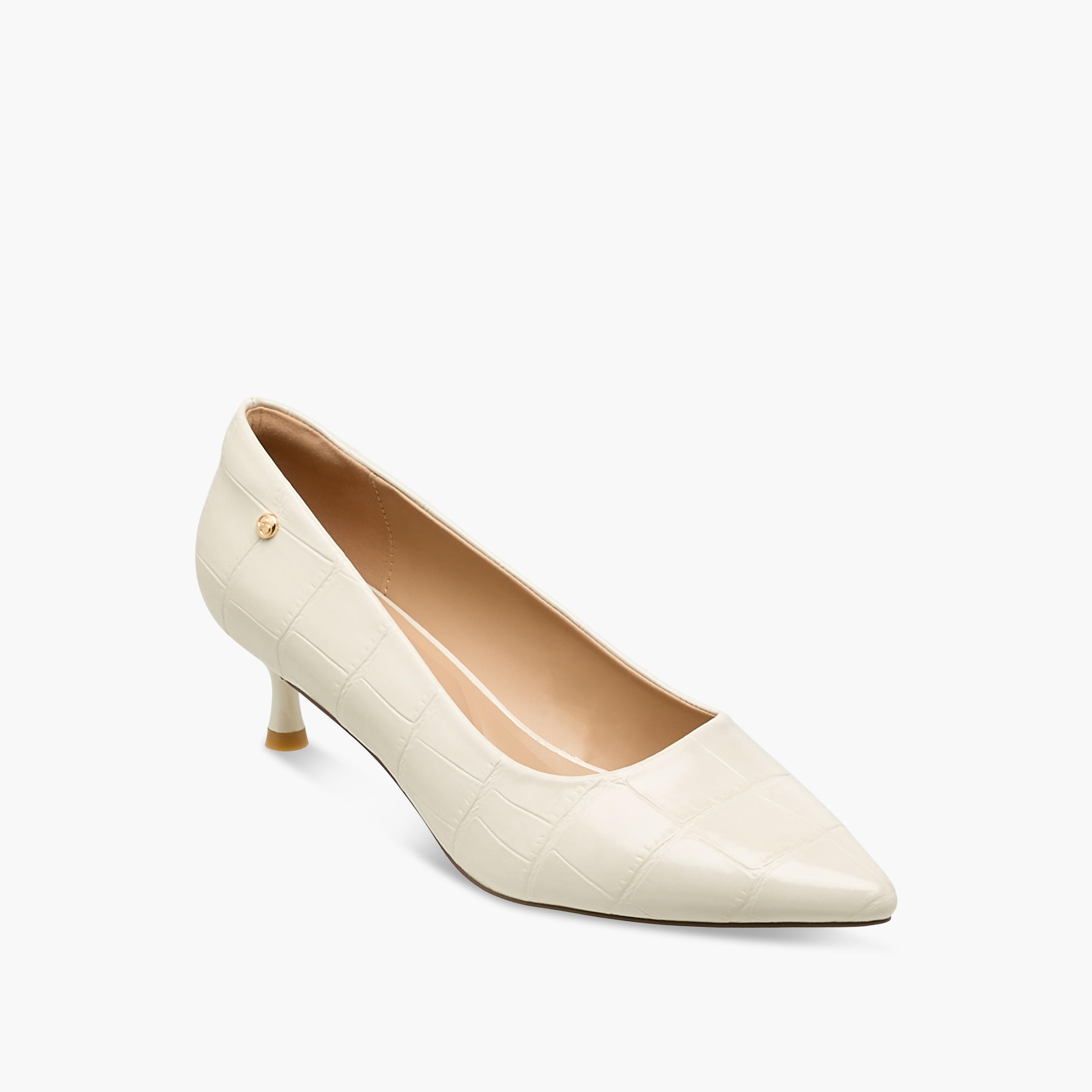 حذاء كلاسيكي بارز الملمس بكعب صغير للنساء من سيليست-women-shoes-heels-image-2