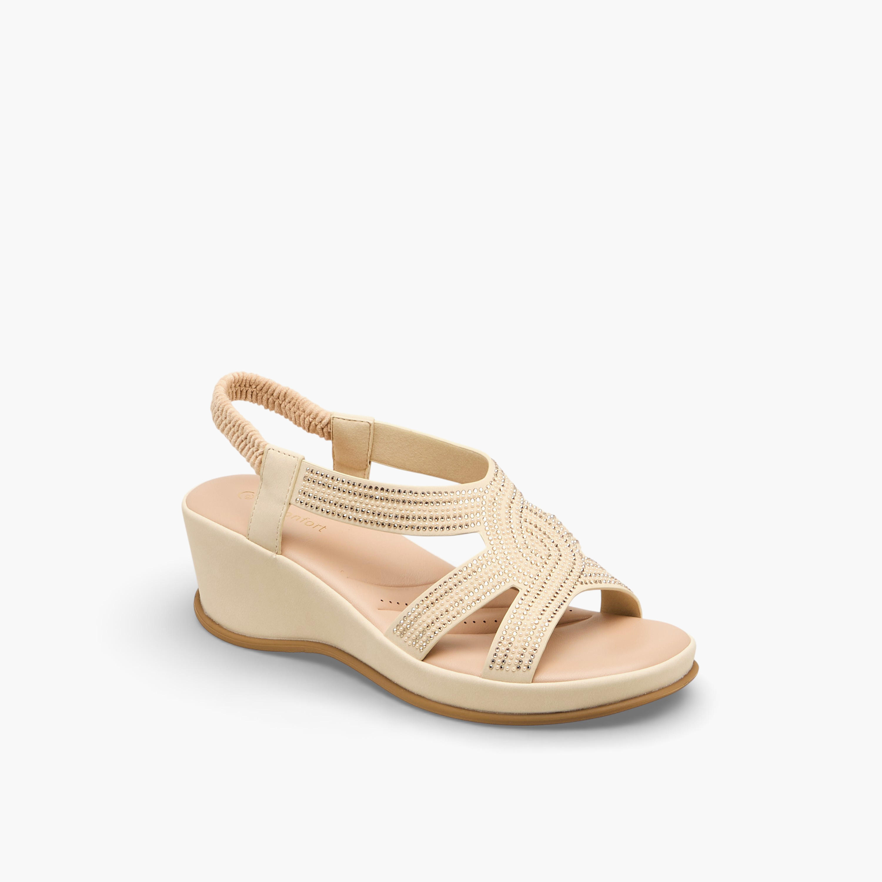 صندل مريح بكعب ويدج للنساء من لو كونفورت-women-shoes-sandals-heeled-image-2