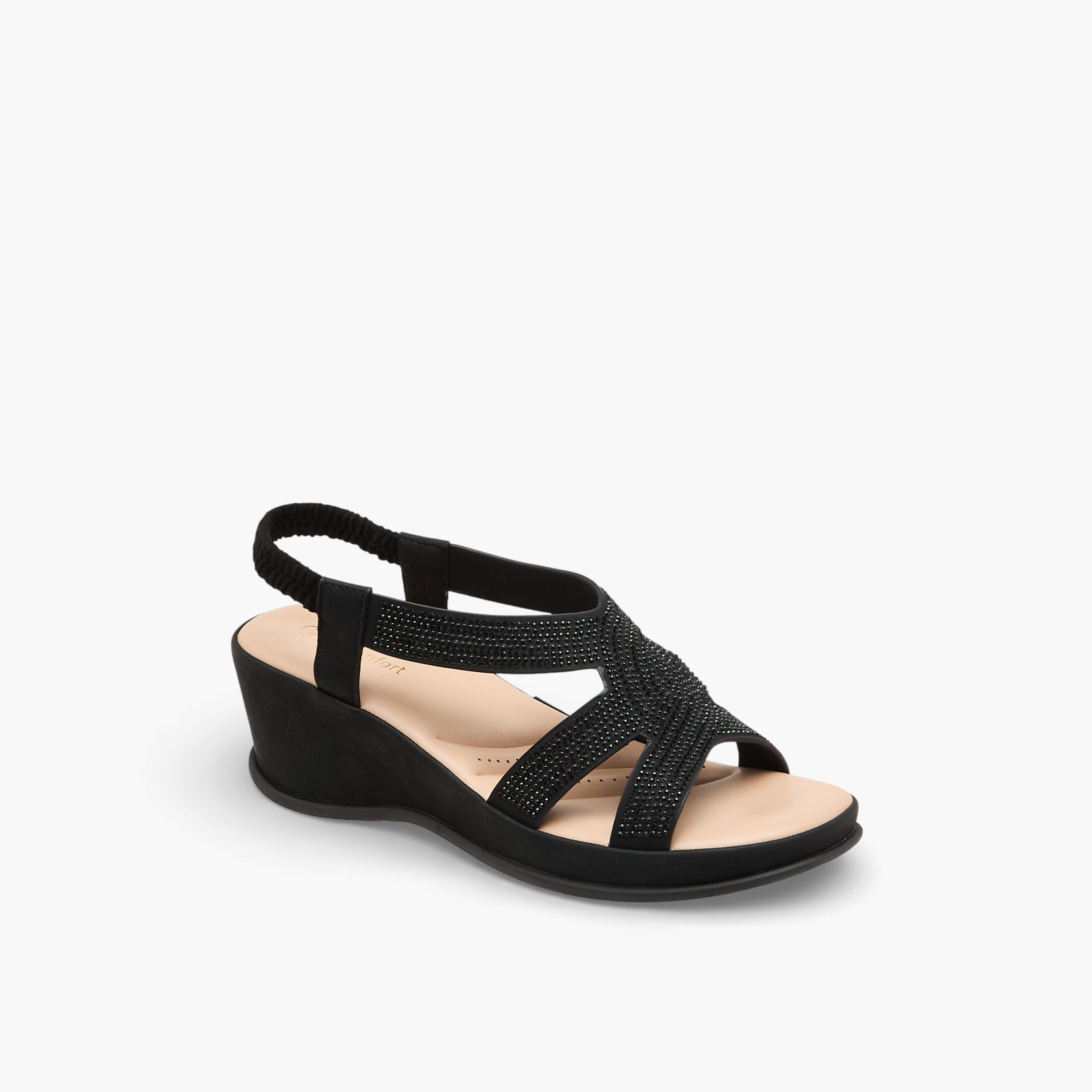 صندل مريح بكعب ويدج للنساء من لو كونفورت-women-shoes-sandals-heeled-image-2