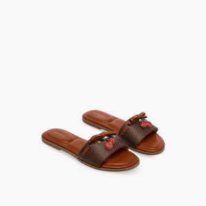 صندل مسطح بطبعات مونوجرام للنساء من سيليست-women-shoes-flats-image-1