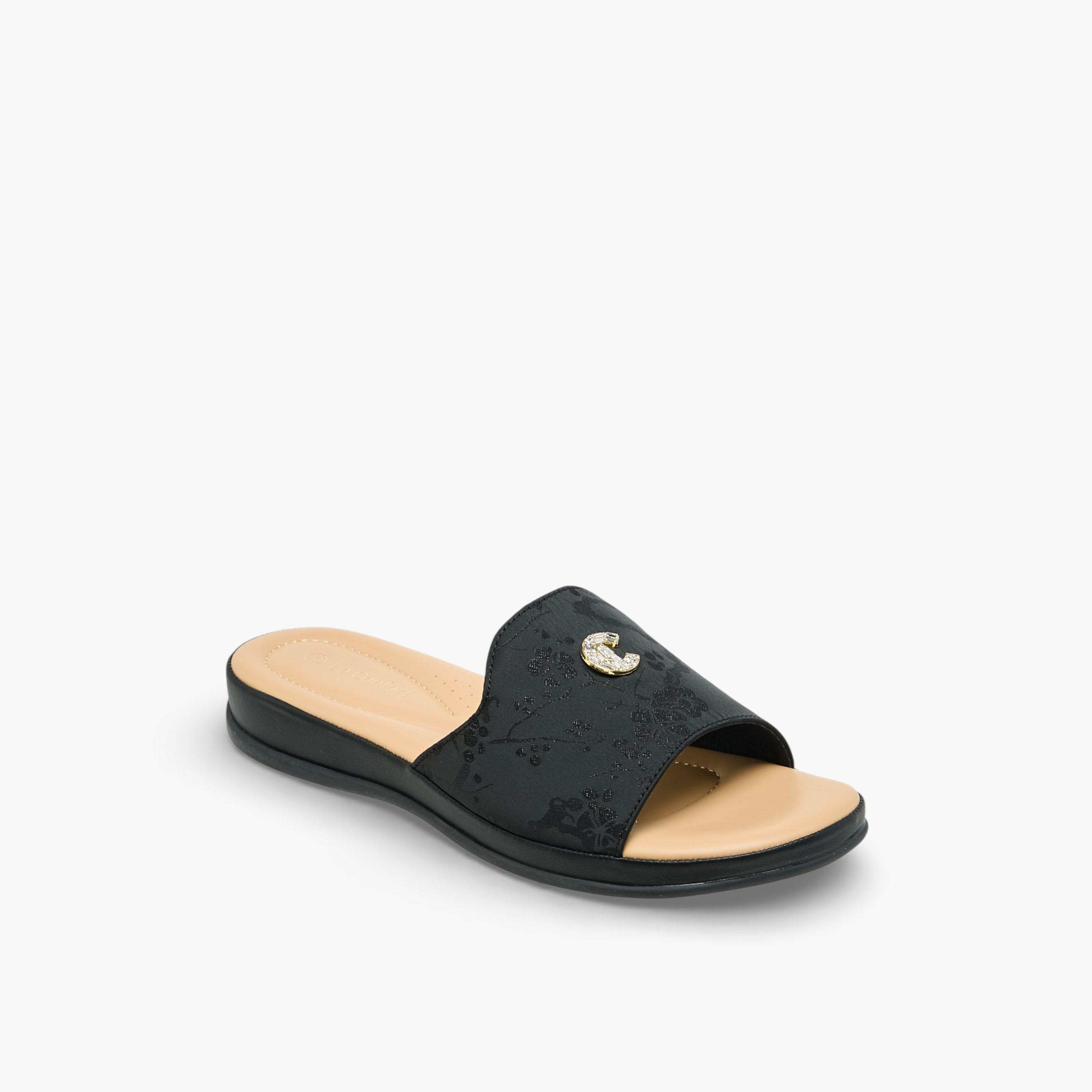 Le Confort Women Embellished Slide Sandals-women-shoes-flats-sandals-image-2