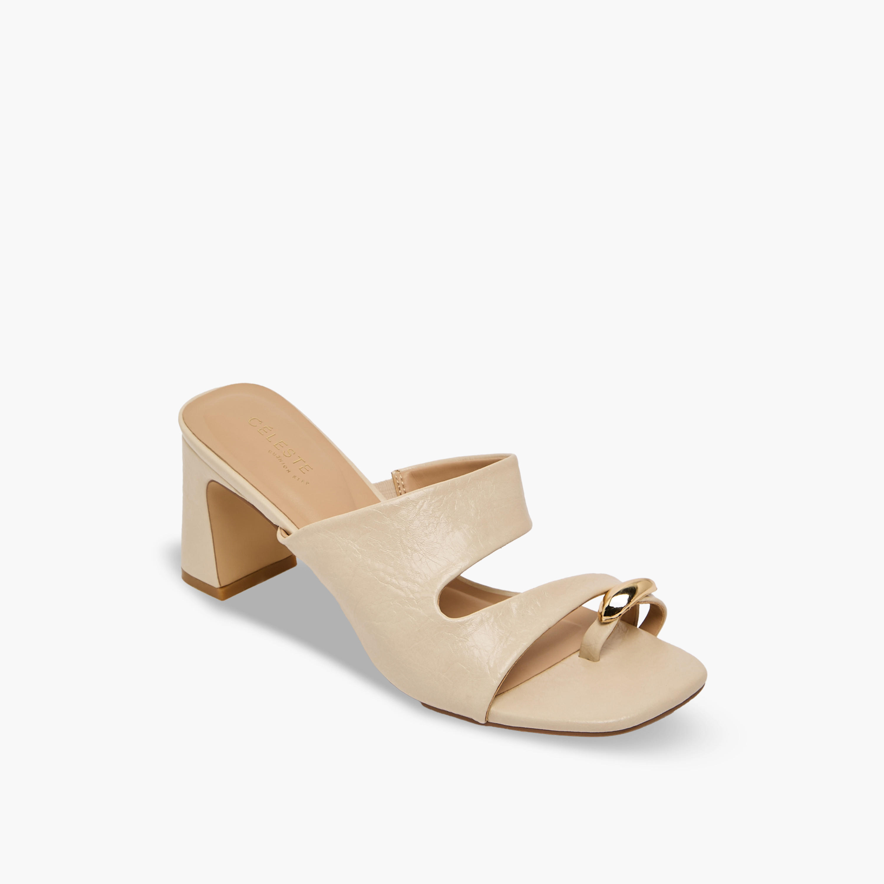 صندل بكعب عريض وتصميم مجعد بارز الملمس للنساء من سيليست-women-shoes-sandals-heeled-image-2