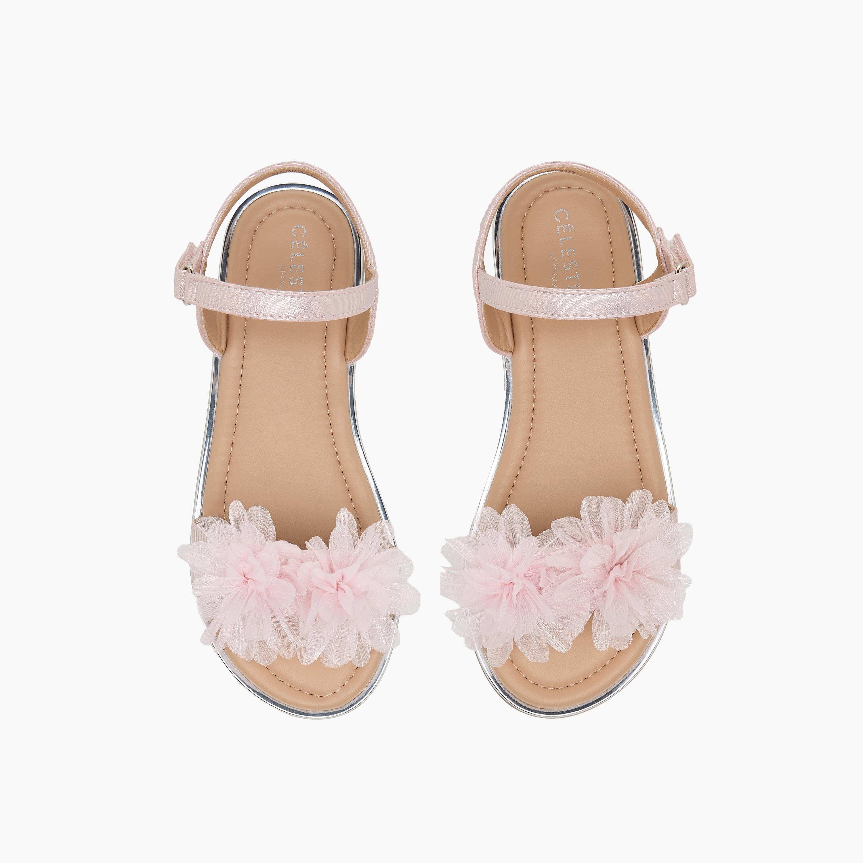صندل مسطّح بشريط إغلاق لاصق للبنات من سيليست-girls-shoes-sandals-image-1