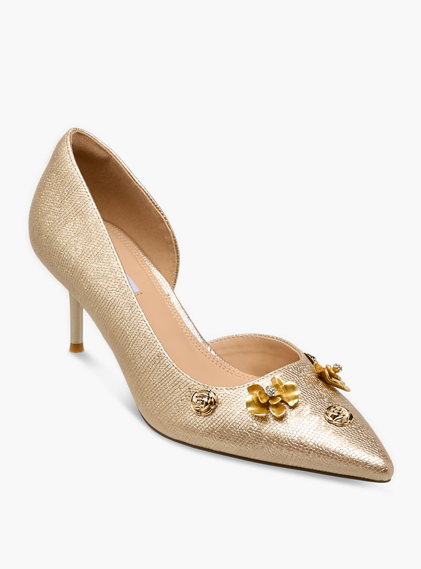 Elle Women Floral Embellished Stiletto Heel Shoes-women-shoes-heels-image-2