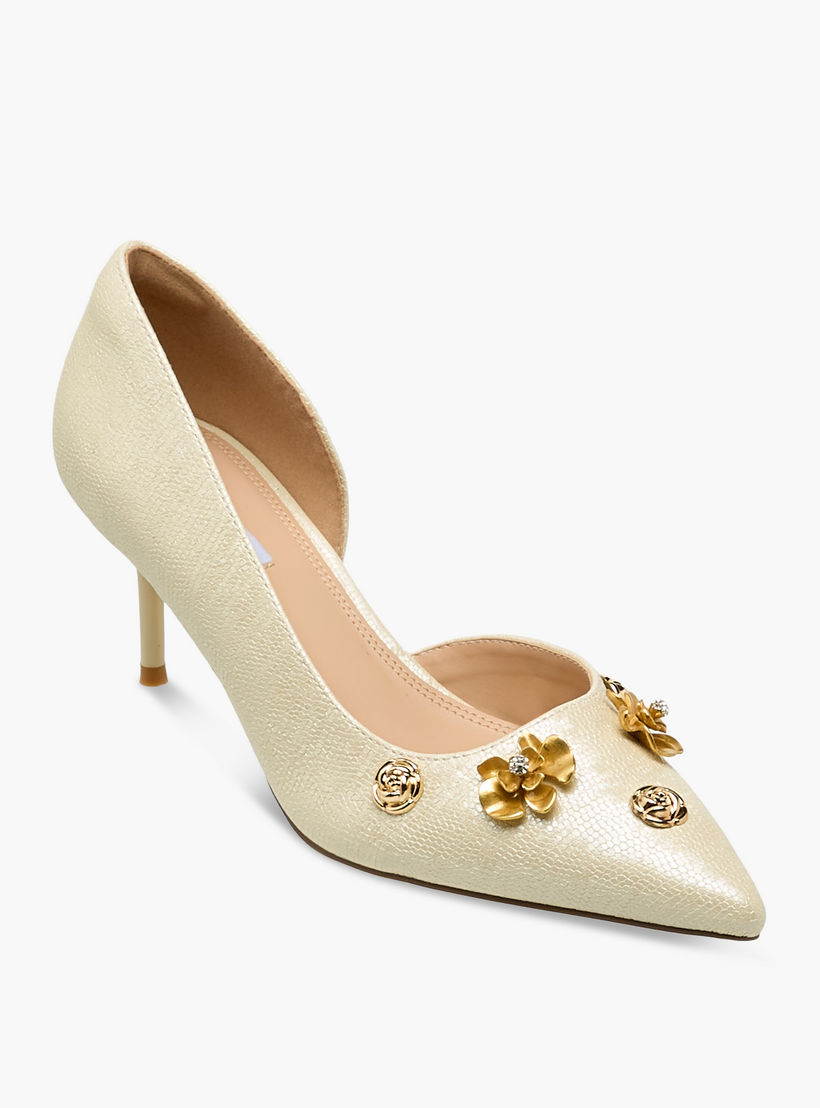 Elle Women Floral Embellished Stiletto Heel Shoes-women-shoes-heels-image-2