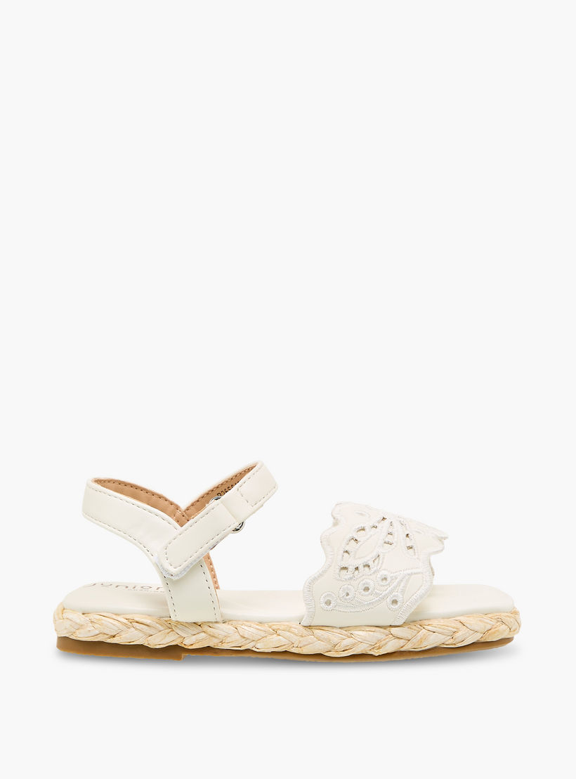 Juniors Girls Embroidered Hook & Loop Espadrille Sandals-girls-shoes-sandals-image-2